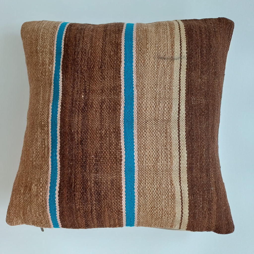Moroccan Vintage Handmade Multicoloured Rug Cushion Cover 20''x20'' / 50x50 CM