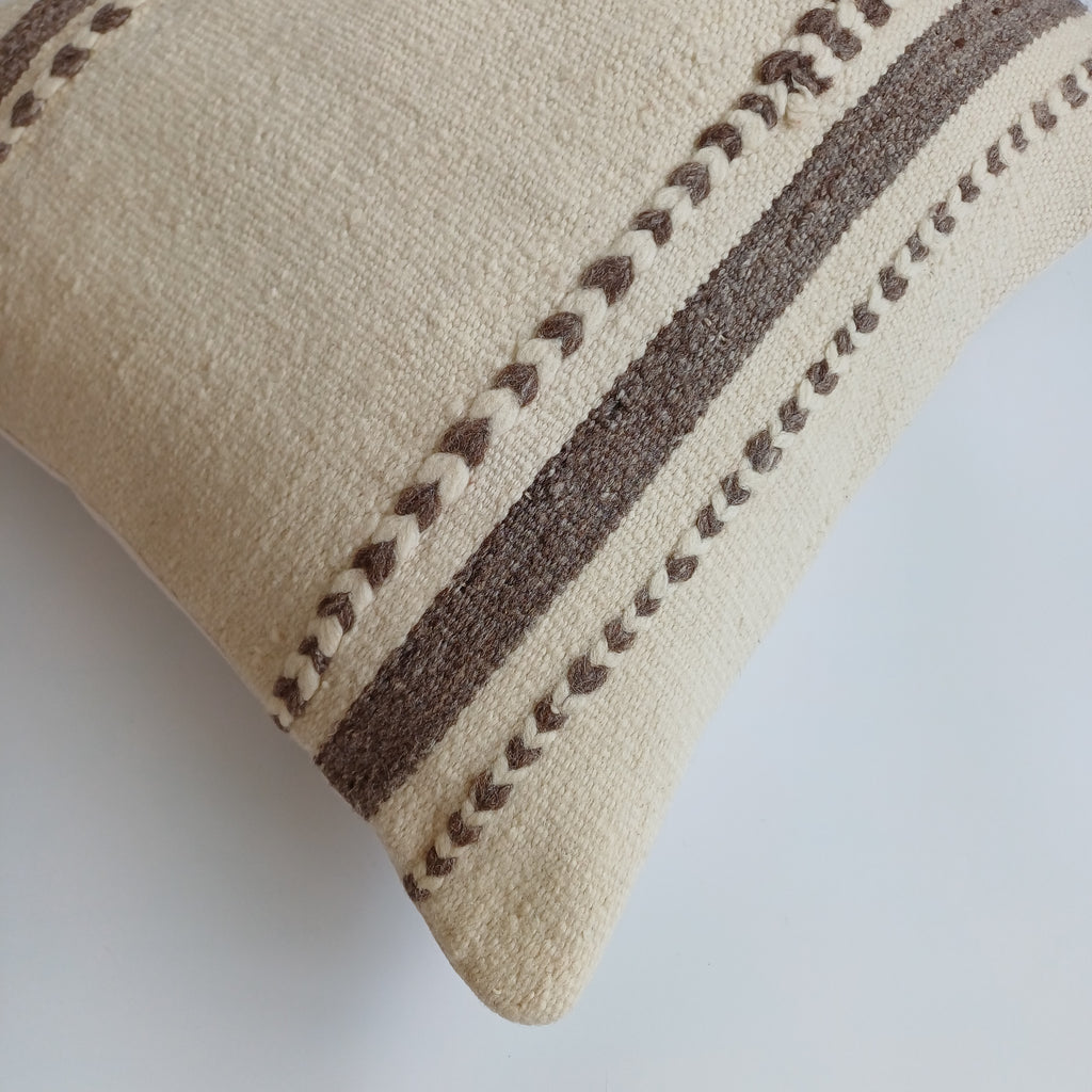 Moroccan Vintage Handmade Multicoloured Rug Cushion Cover 20''x20'' / 50x50 CM