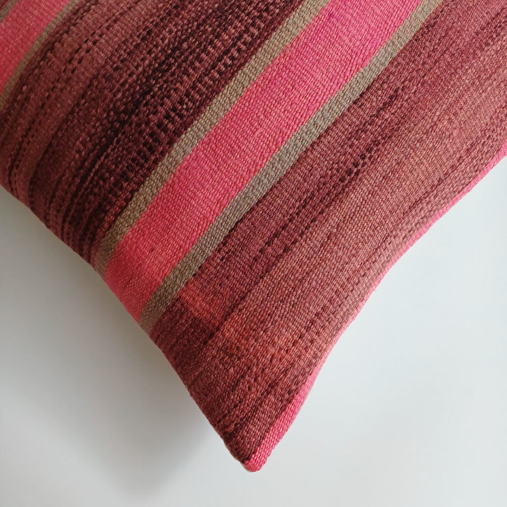 Moroccan Handmade Multicoloured Rug Cushion Cover 20''x20'' / 50x50 CM