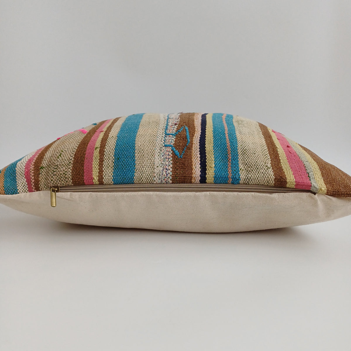 Moroccan Handmade Multicoloured Rug Cushion Cover 20''x20'' / 50x50 CM