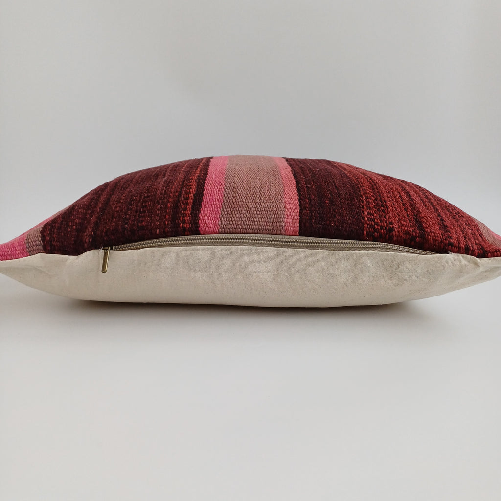 Moroccan Handmade Multicoloured Rug Cushion Cover 20''x20'' / 50x50 CM