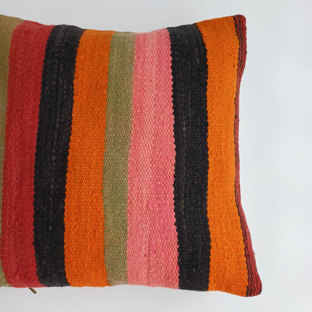 Moroccan Handmade Multicoloured Rug Cushion Cover 20''x20'' / 50x50 CM