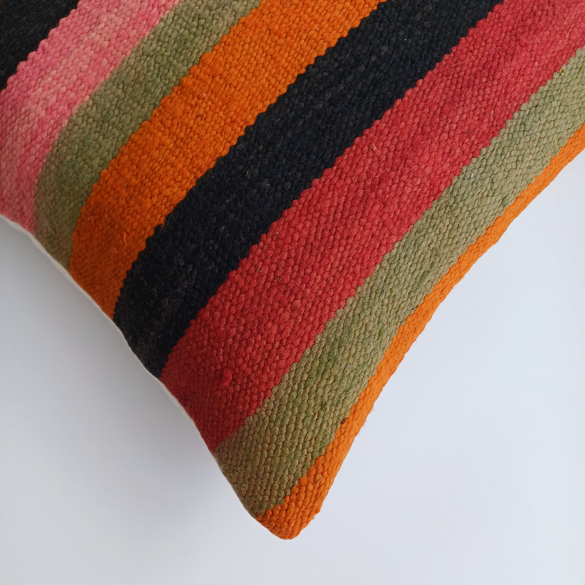 Moroccan Handmade Multicoloured Rug Cushion Cover 20''x20'' / 50x50 CM