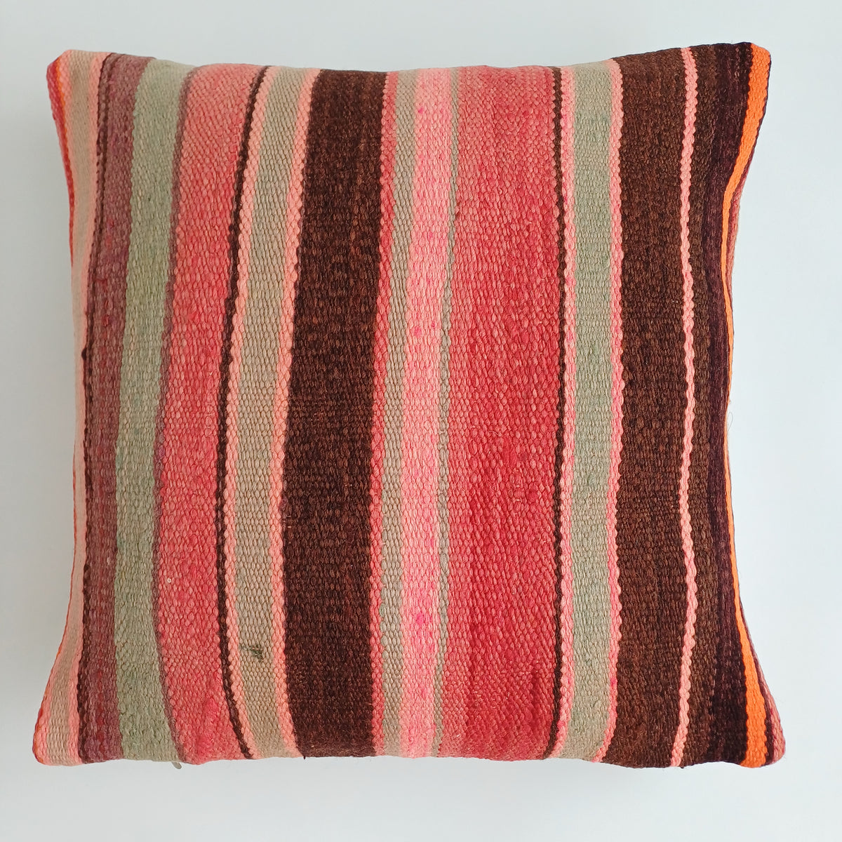 Moroccan Vintage Handmade Multicoloured Rug Cushion Cover 20''x20'' / 50x50 CM