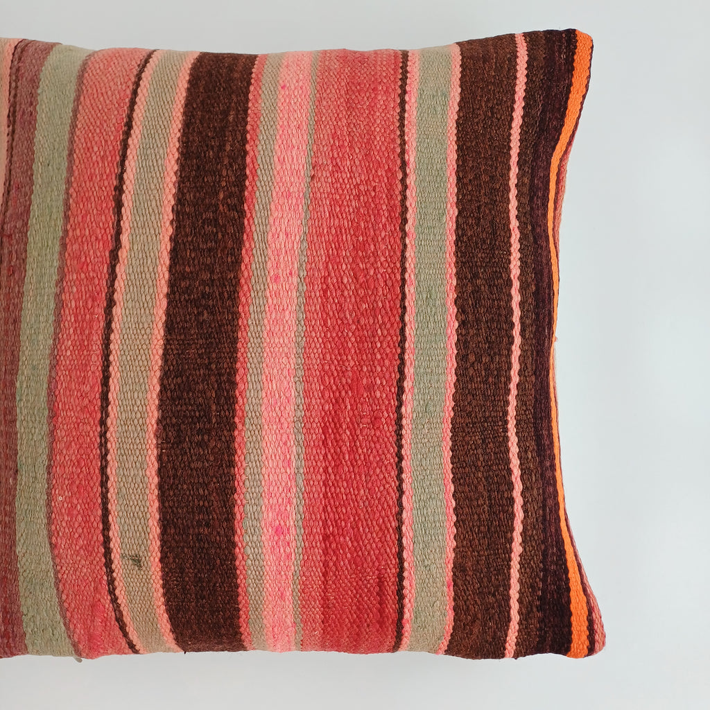 Moroccan Vintage Handmade Multicoloured Rug Cushion Cover 20''x20'' / 50x50 CM