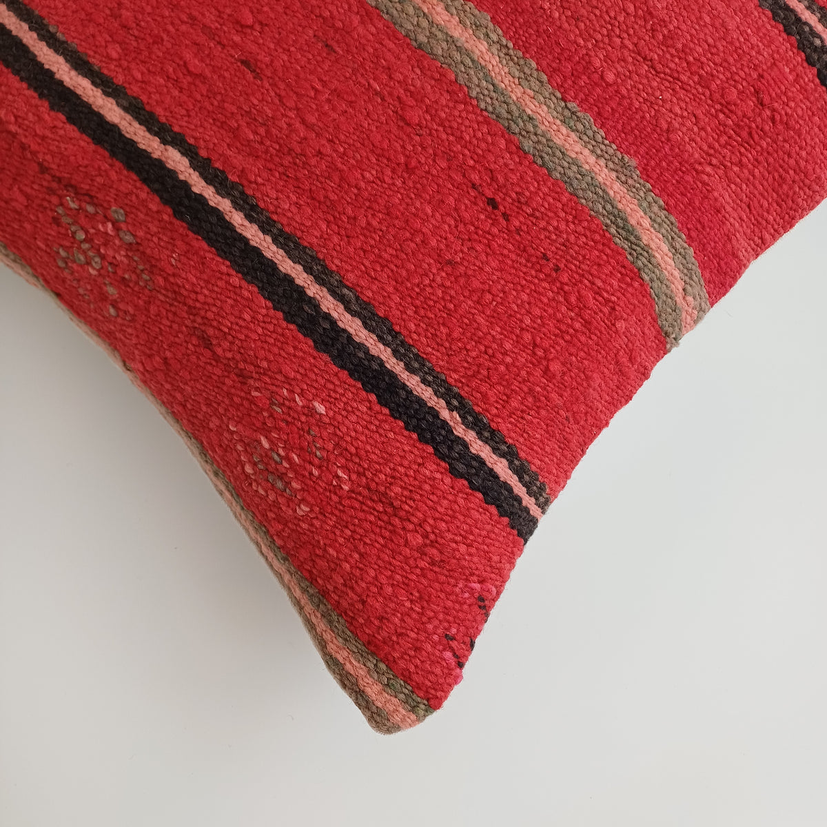 Moroccan Handmade Multicoloured Rug Cushion Cover 20''x20'' / 50x50 CM