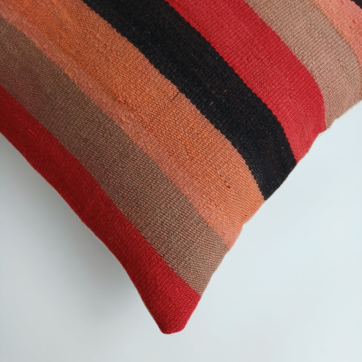 Moroccan Handmade Multicoloured Rug Cushion Cover 20''x20'' / 50x50 CM