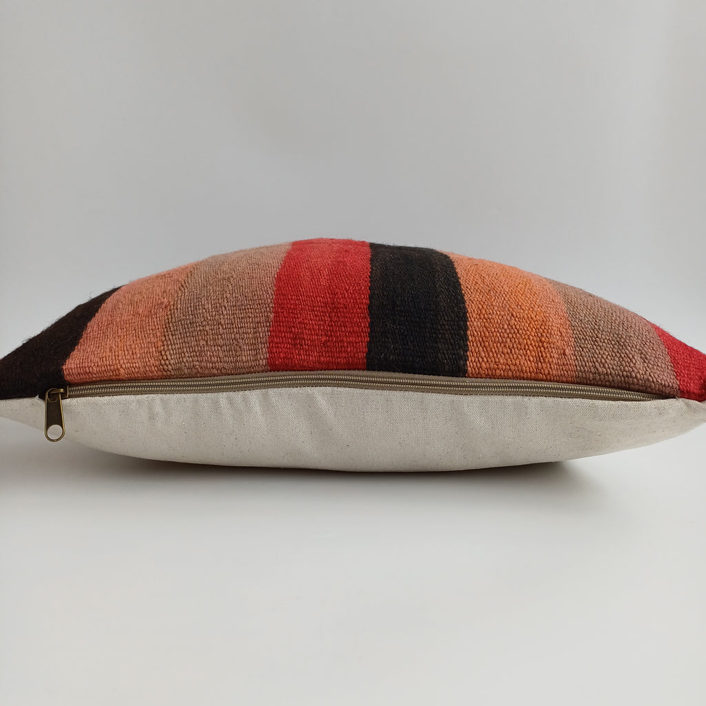Moroccan Handmade Multicoloured Rug Cushion Cover 20''x20'' / 50x50 CM