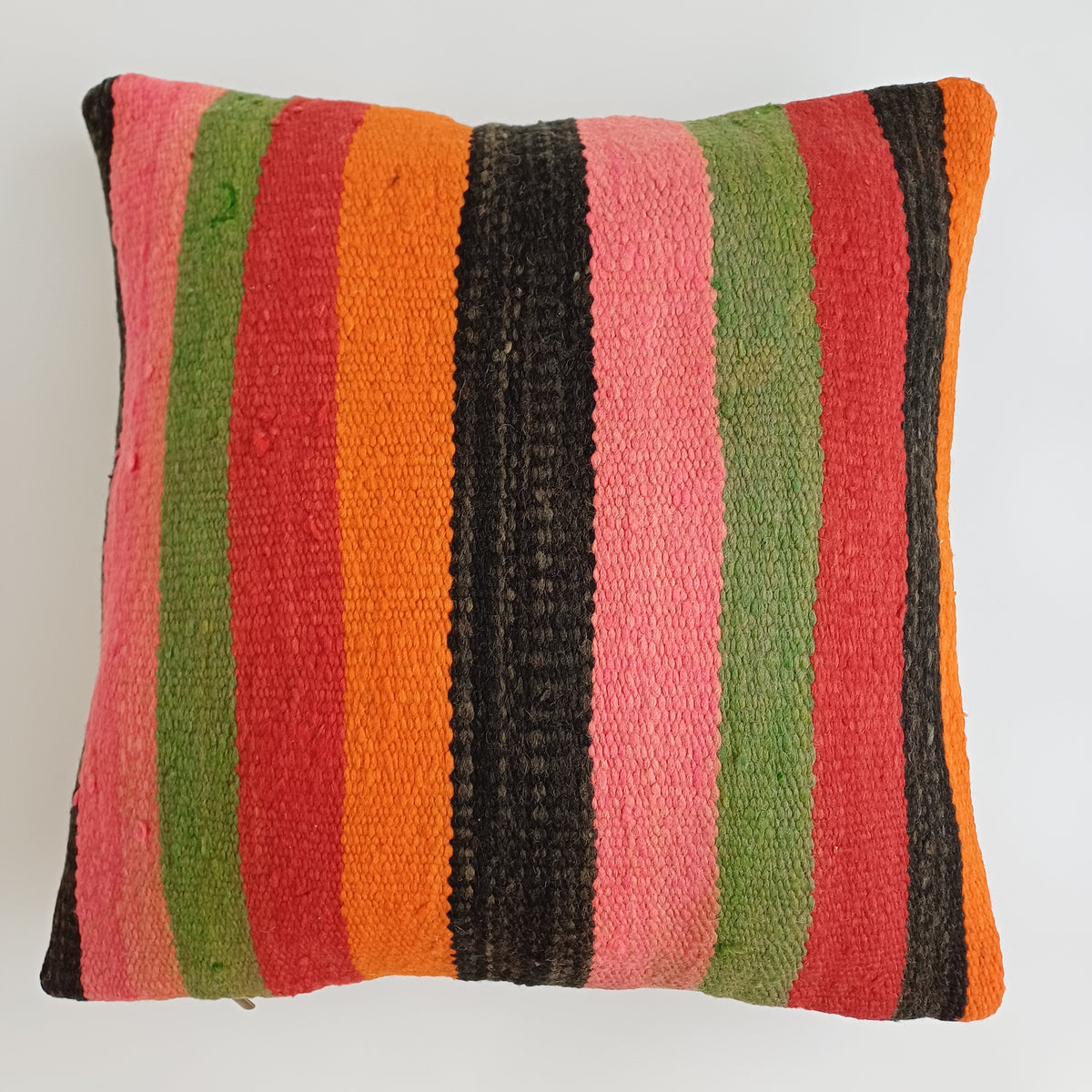 Moroccan Vintage Handmade Multicoloured Rug Cushion Cover 20''x20'' / 50x50 CM