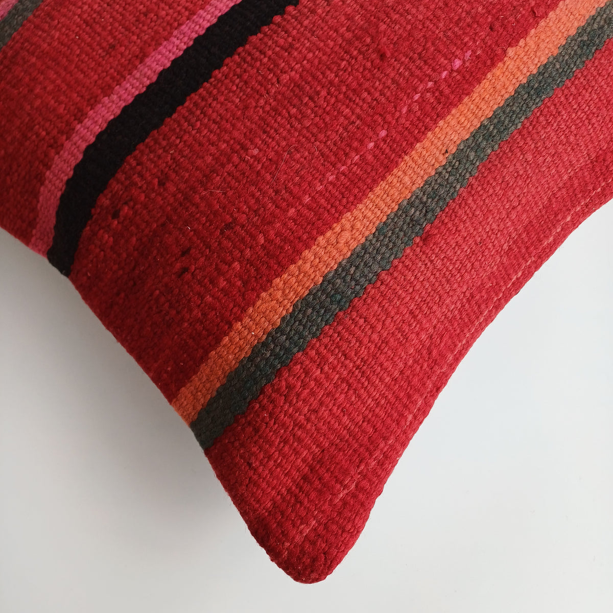 Moroccan Handmade Multicoloured Rug Cushion Cover 20''x20'' / 50x50 CM