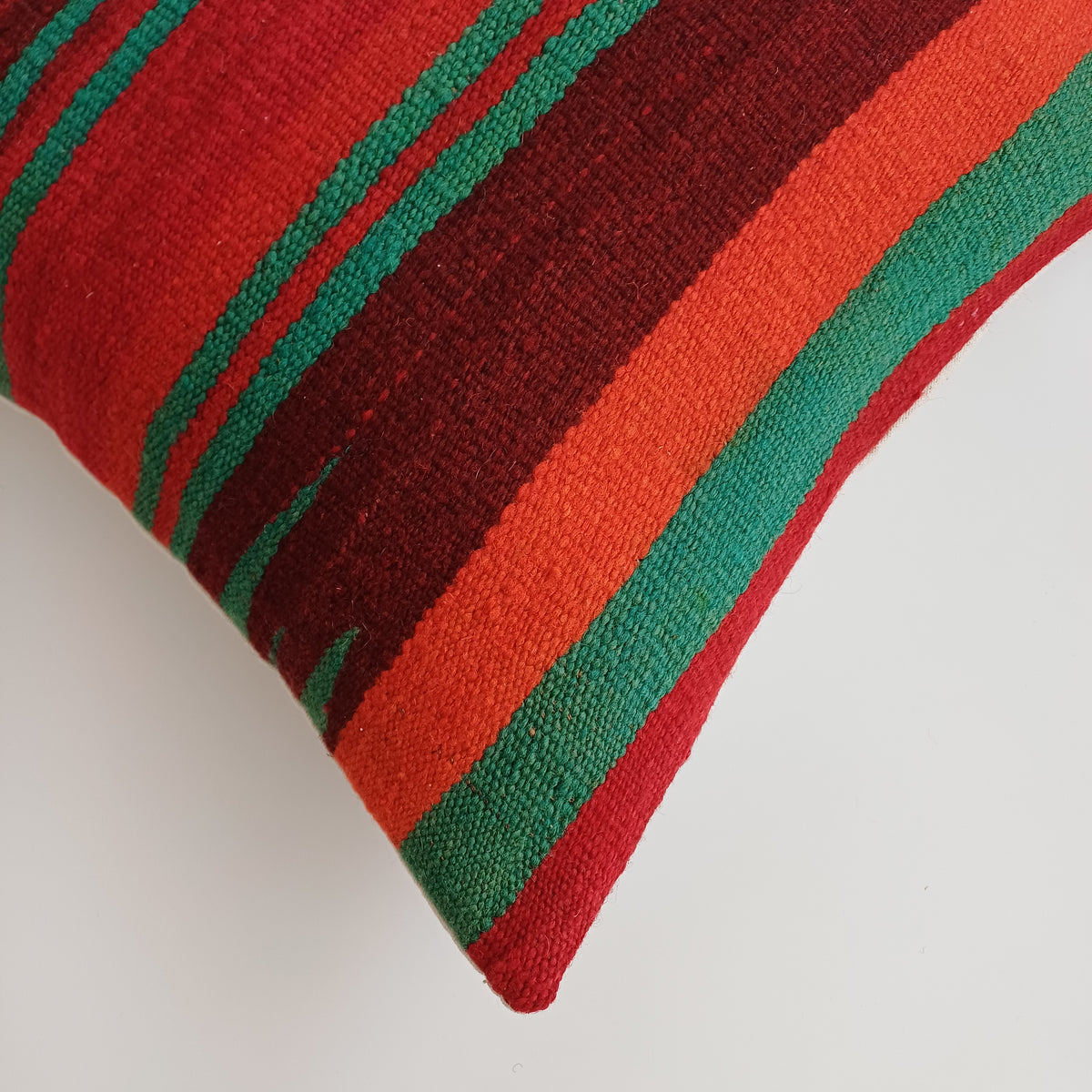 Moroccan Vintage Handmade Multicoloured Rug Cushion Cover 20''x20'' / 50x50 CM