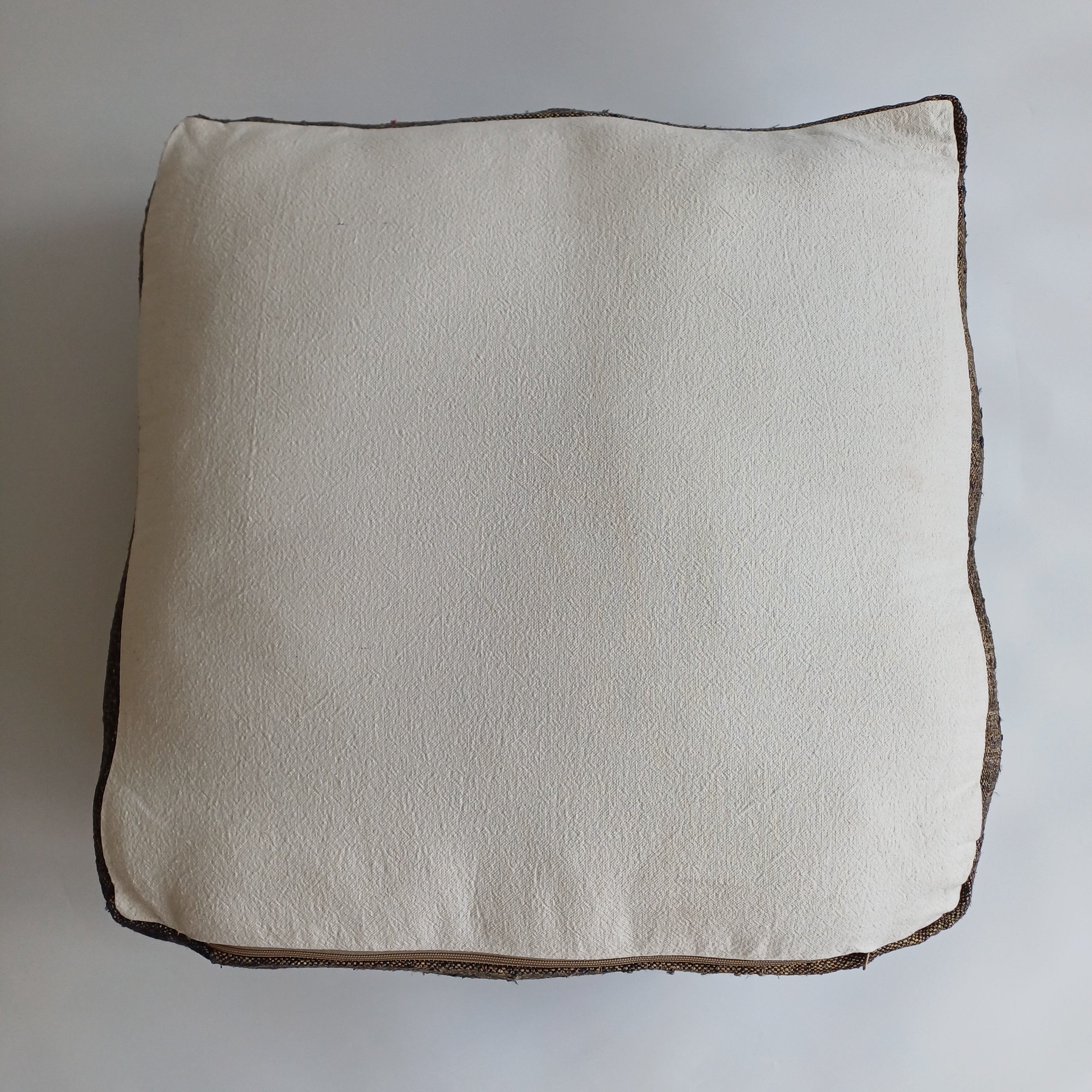 Handmade Moroccan Mushroom Brown Cactus Silk Pouf 58x58x18 CM