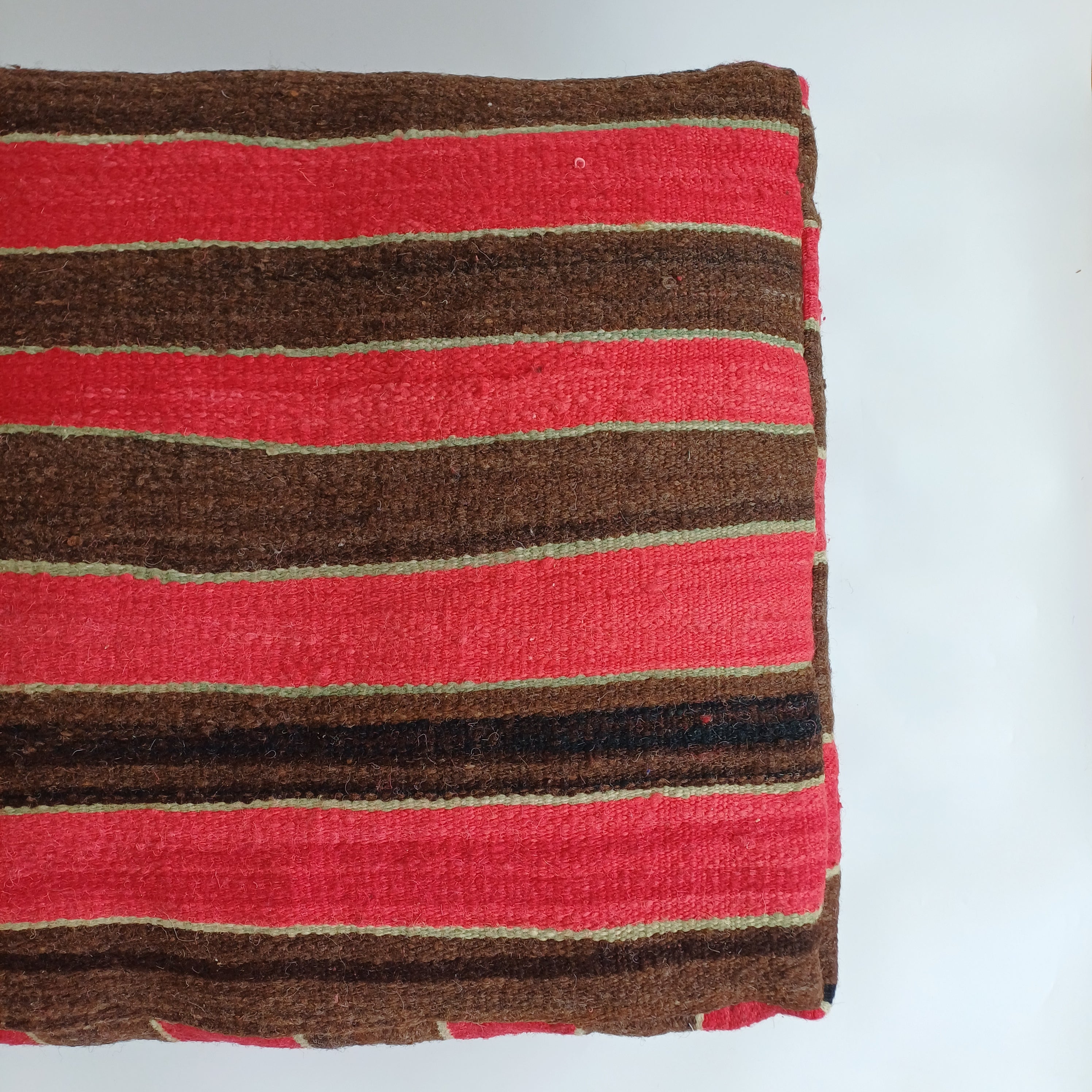 Handmade Moroccan Multicoloured Kilim Pouf 60x60x20 CM
