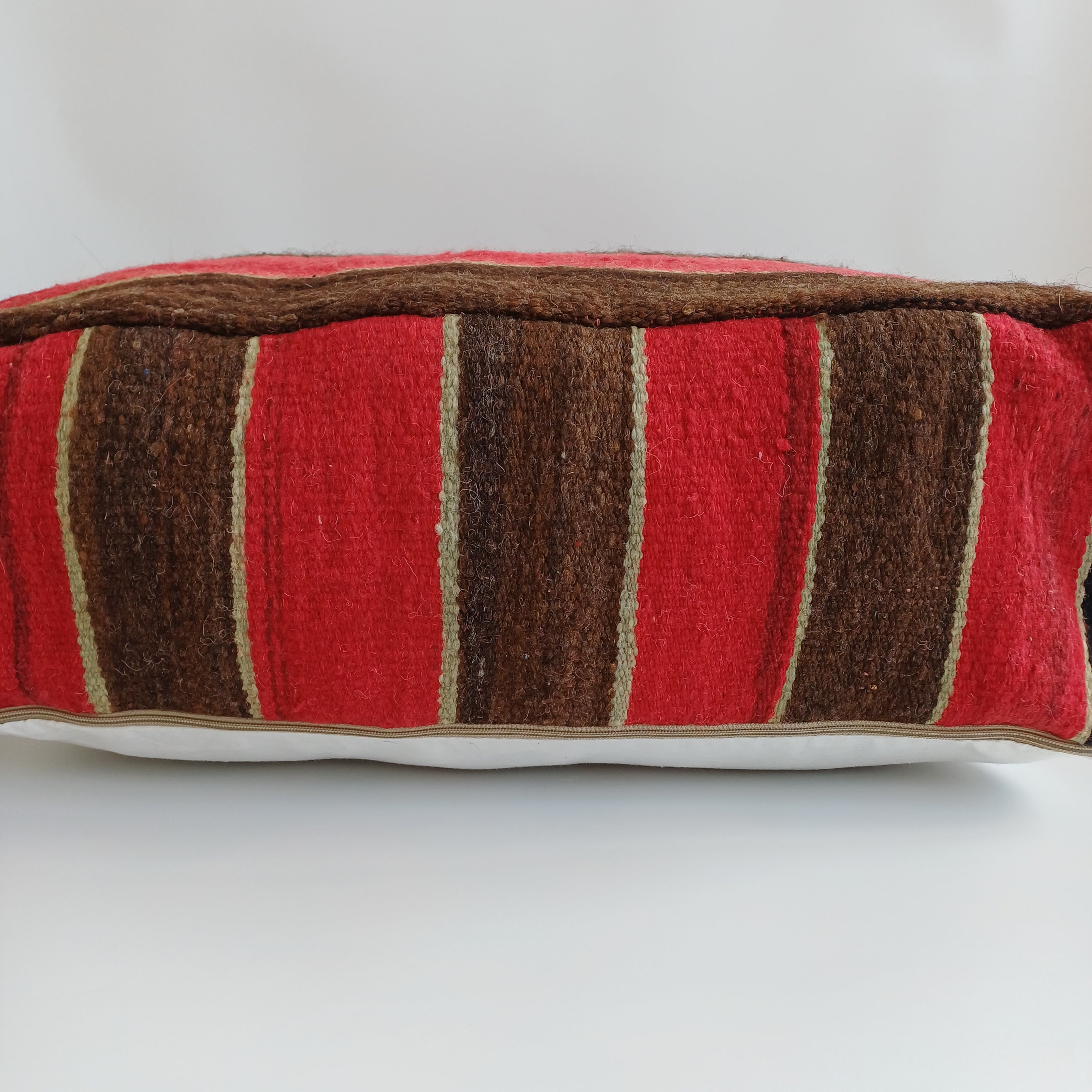 Handmade Moroccan Multicoloured Kilim Pouf 60x60x20 CM
