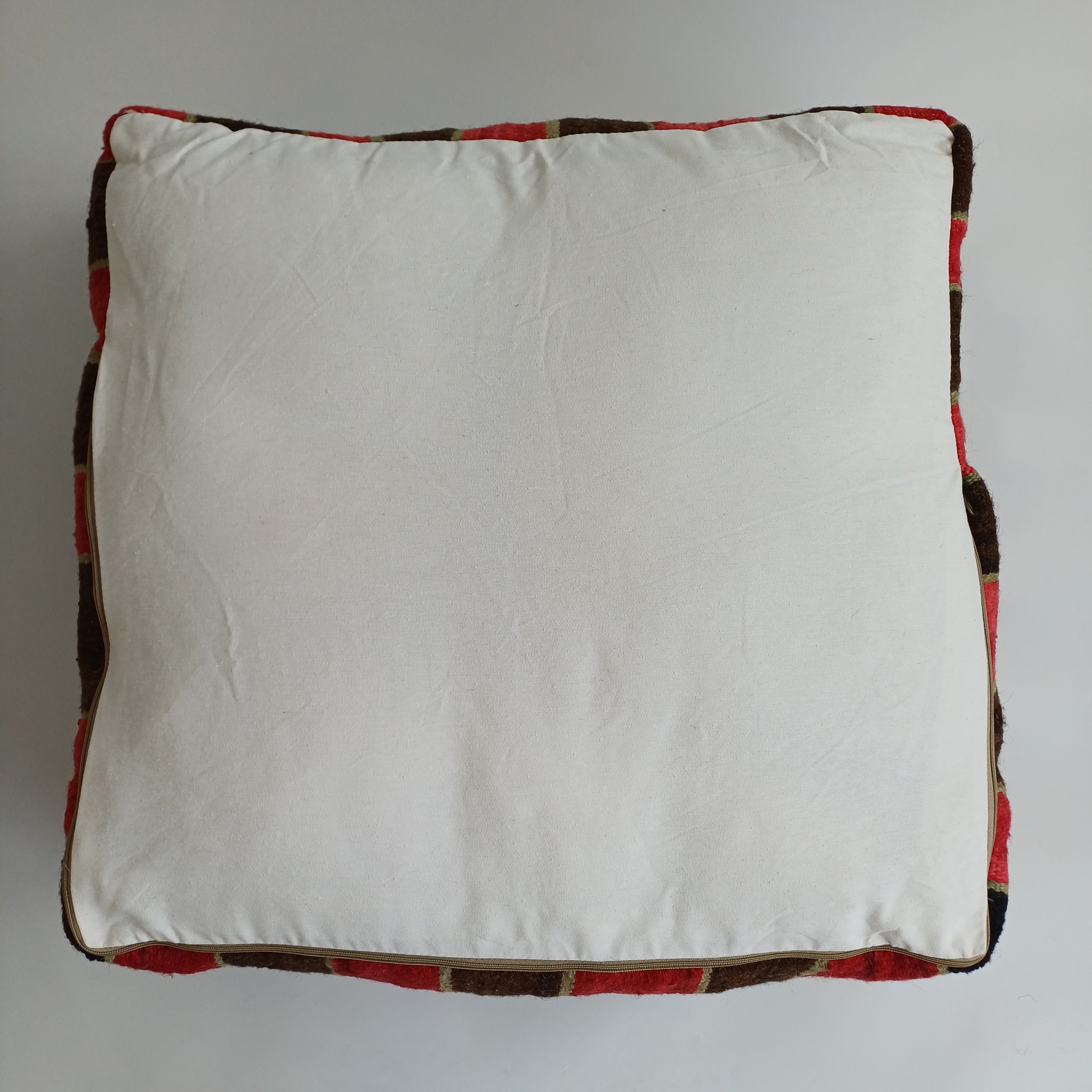 Handmade Moroccan Multicoloured Kilim Pouf 60x60x20 CM