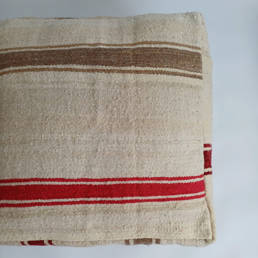 Handmade Moroccan Multicoloured Kilim Pouf 60x60x20 CM