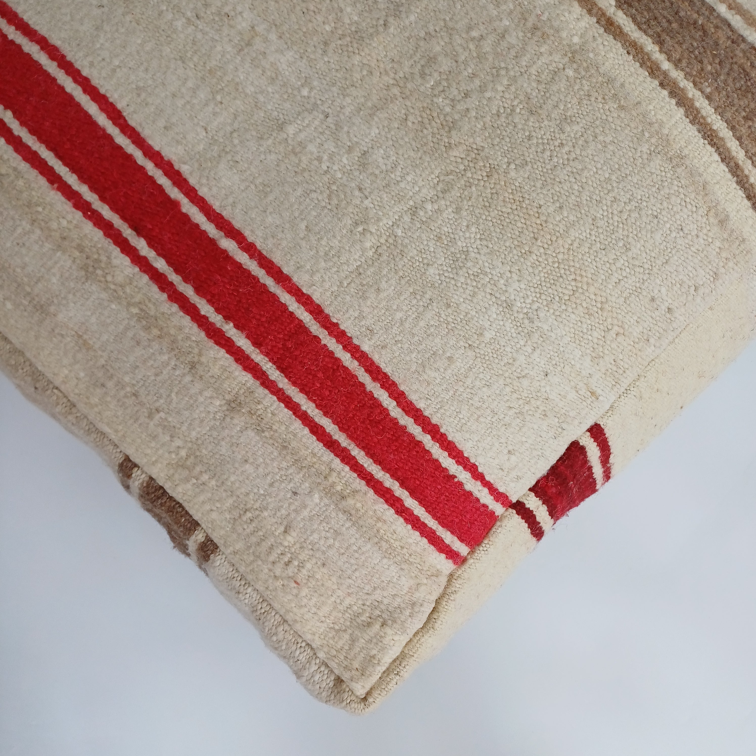 Handmade Moroccan Multicoloured Kilim Pouf 60x60x20 CM
