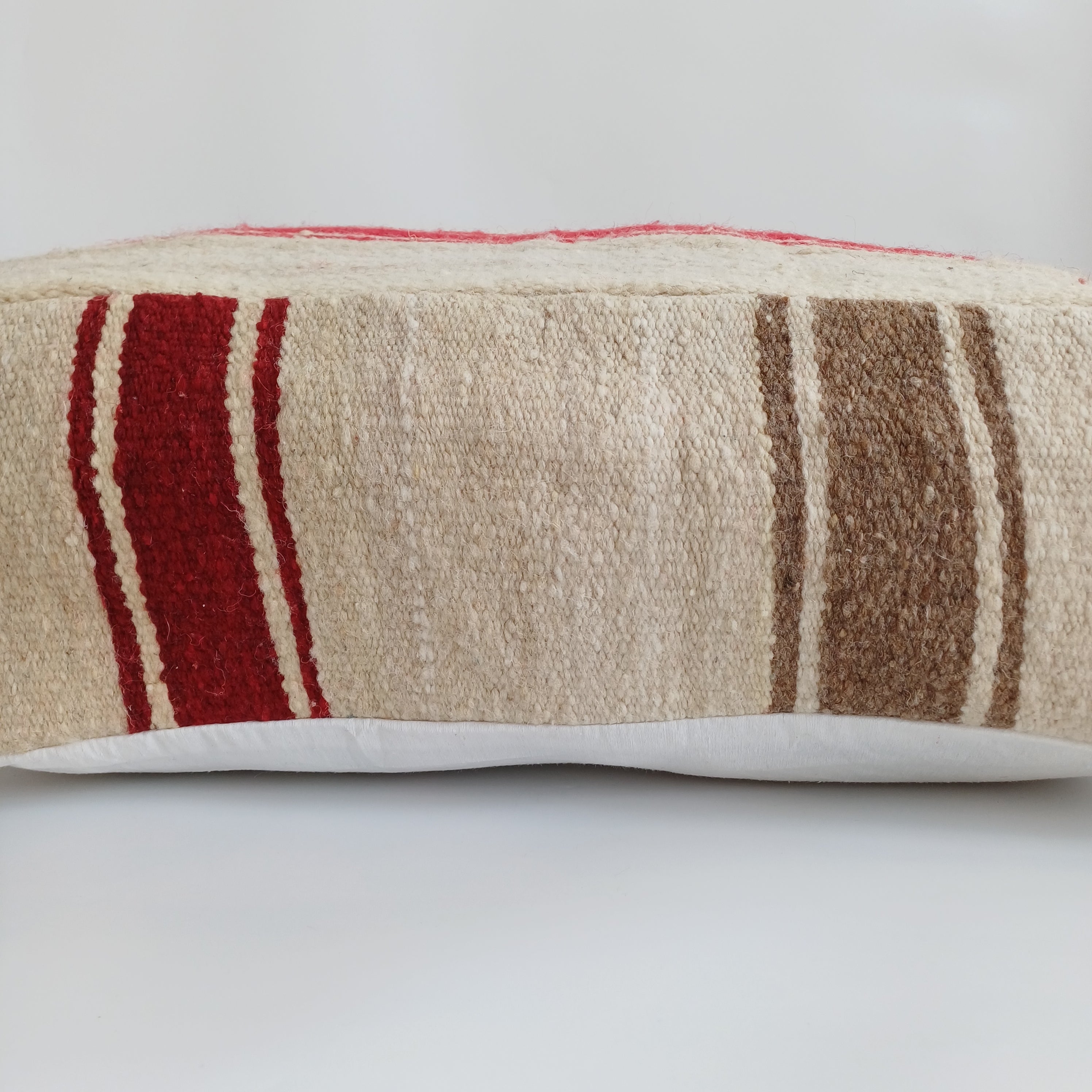 Handmade Moroccan Multicoloured Kilim Pouf 60x60x20 CM
