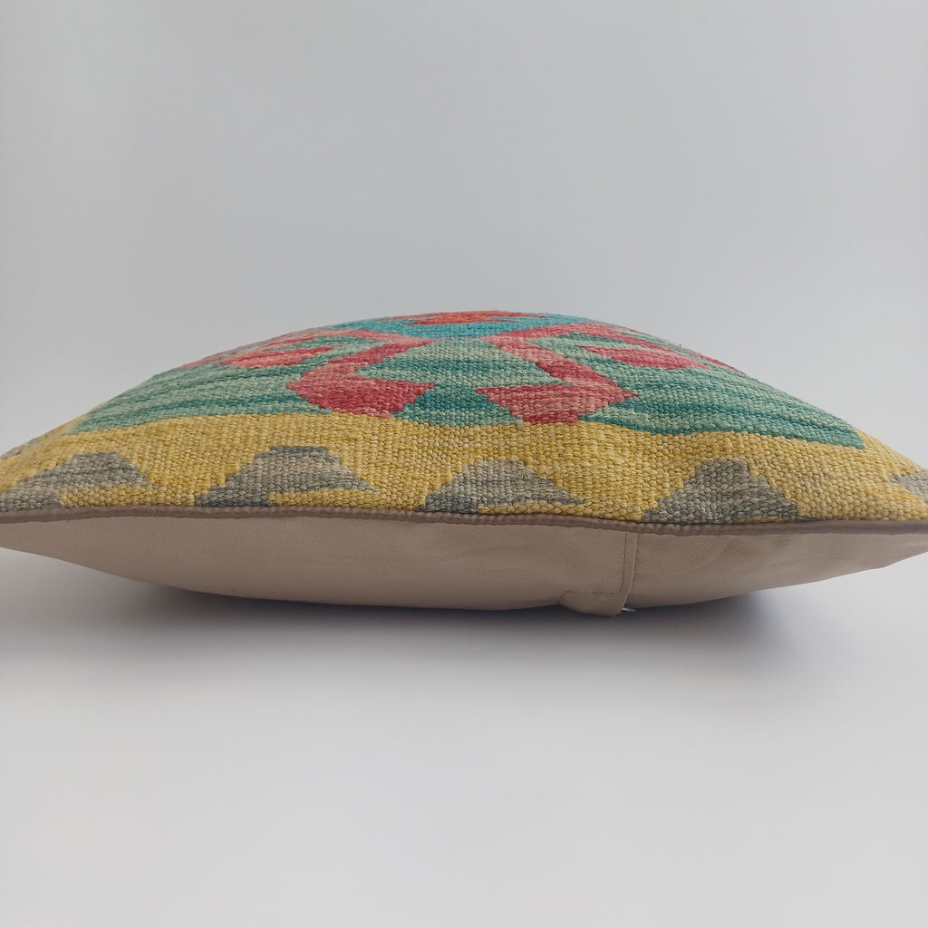 Afghan Handmade Multicoloured Kilim Cushion Cover 46x41 CM