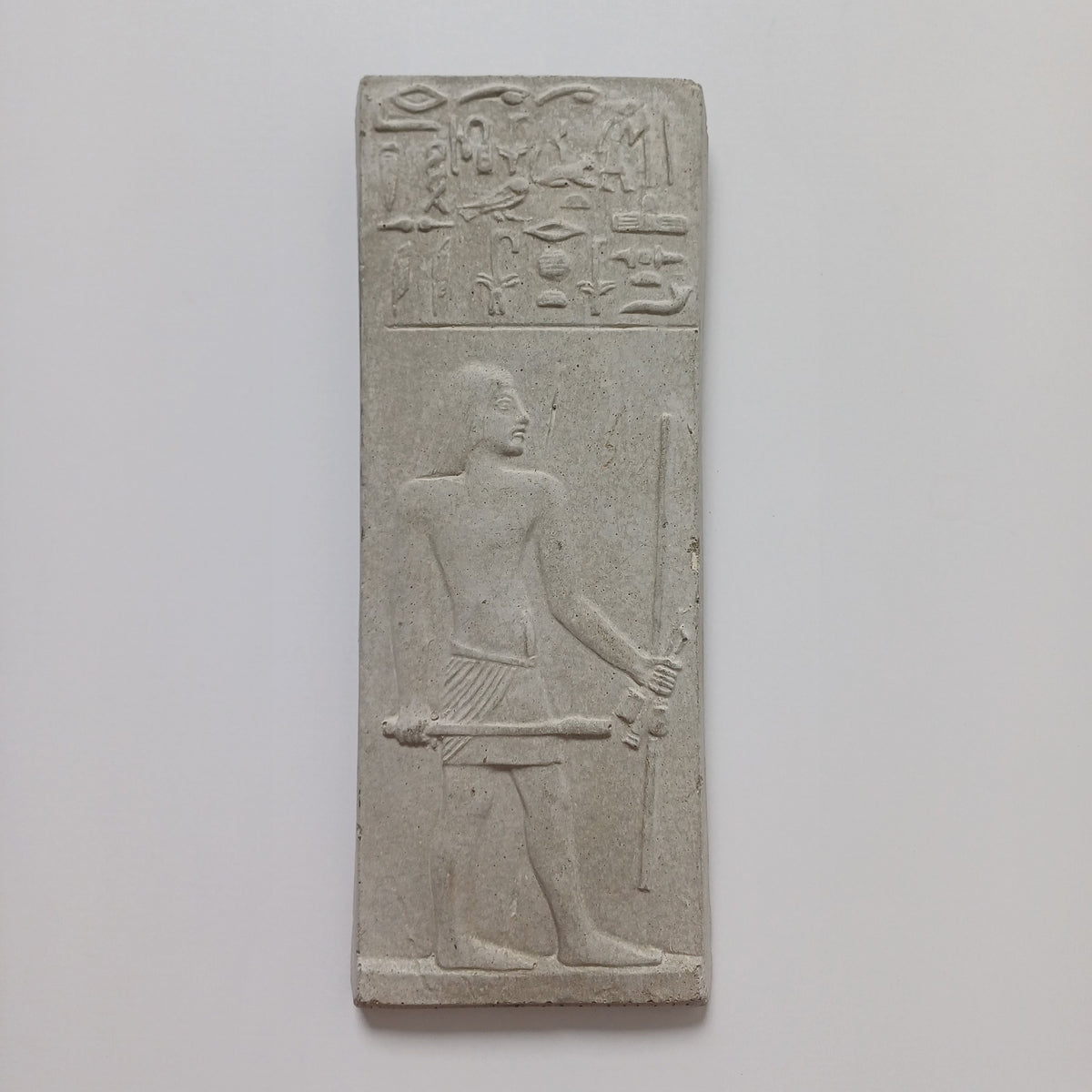 Egyptian Style Relief Plaque, Hieroglyph Wall Art, Bohemian Wall Decor 21x8 CM