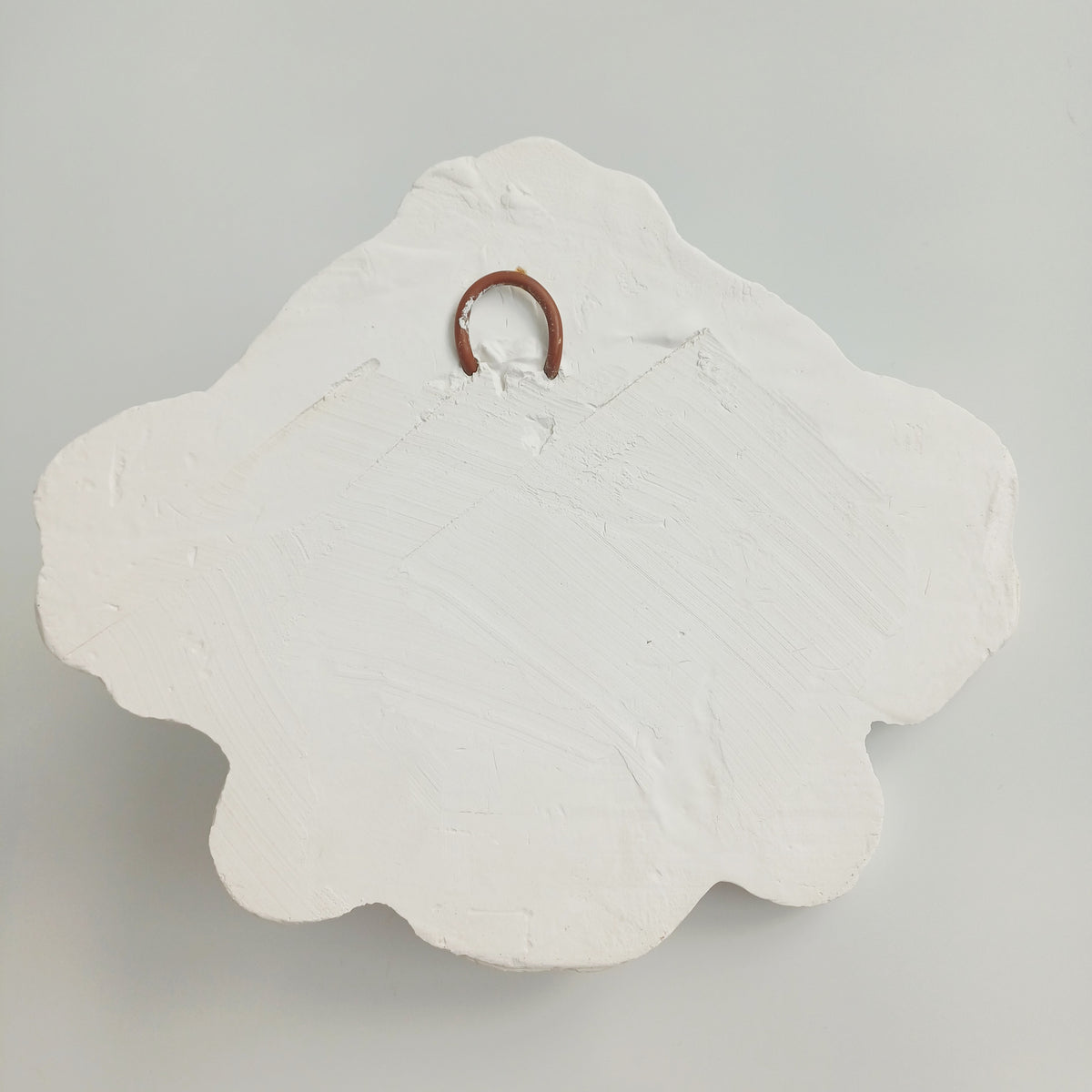 Maya Deity Textured White Wall Hanging Mask Plaque 23x19 CM