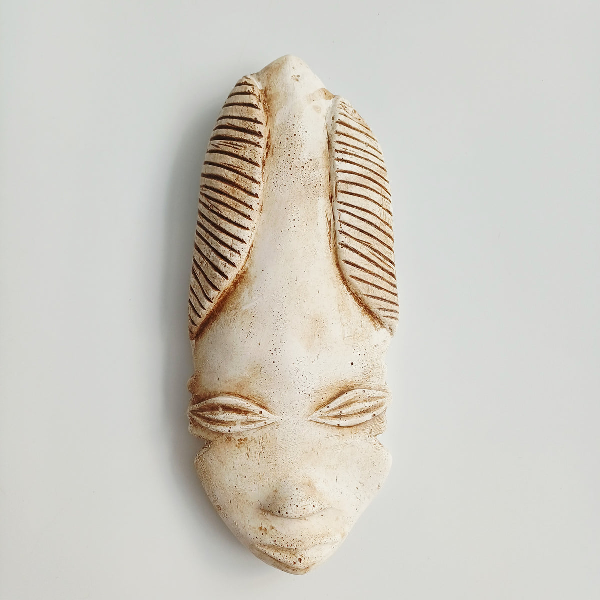 African Tribal Style Face Wall Hanging Plaque 18.5x8 CM