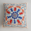 Hand Embroidered Medallion Multicolour Uzbek Suzani Cushion Cover 17''x17'' / 44x43 CM
