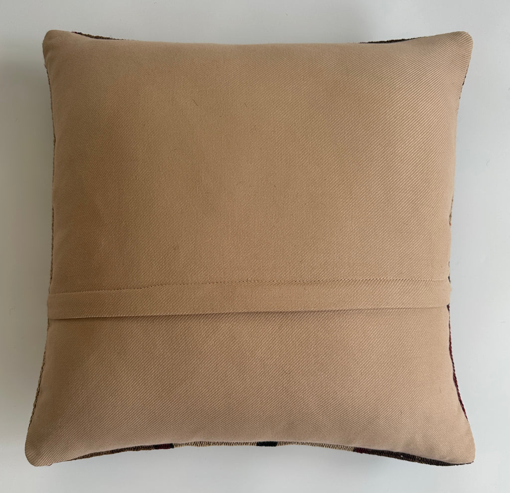 Handmade Striped Turkish Rug Cushion Cover 18''x18'' / 45x44 CM