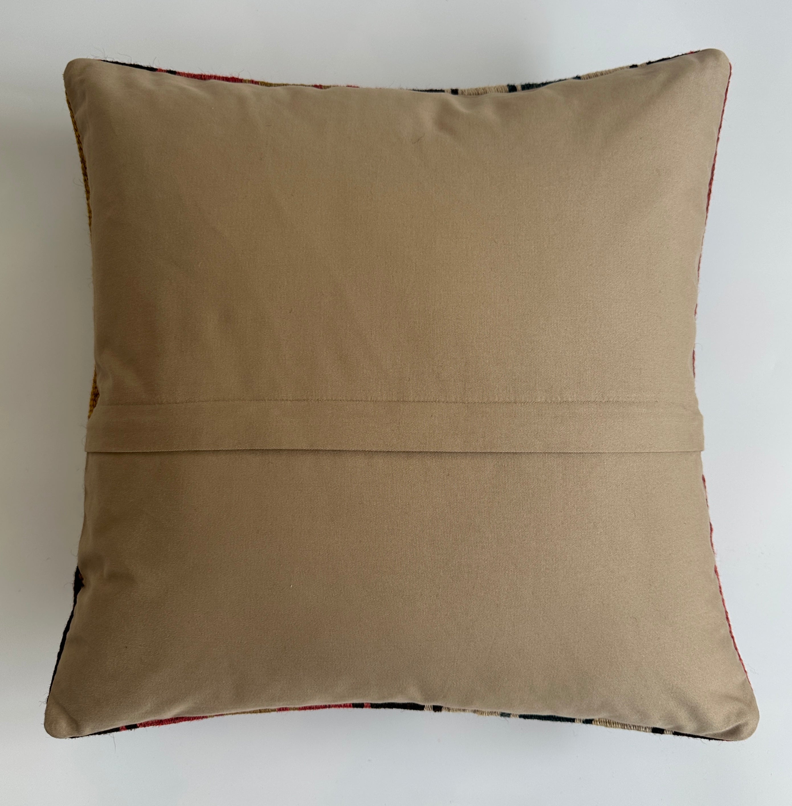 Handmade Striped Multicolour Turkish Rug Cushion Cover 18''x18'' / 45x44 CM