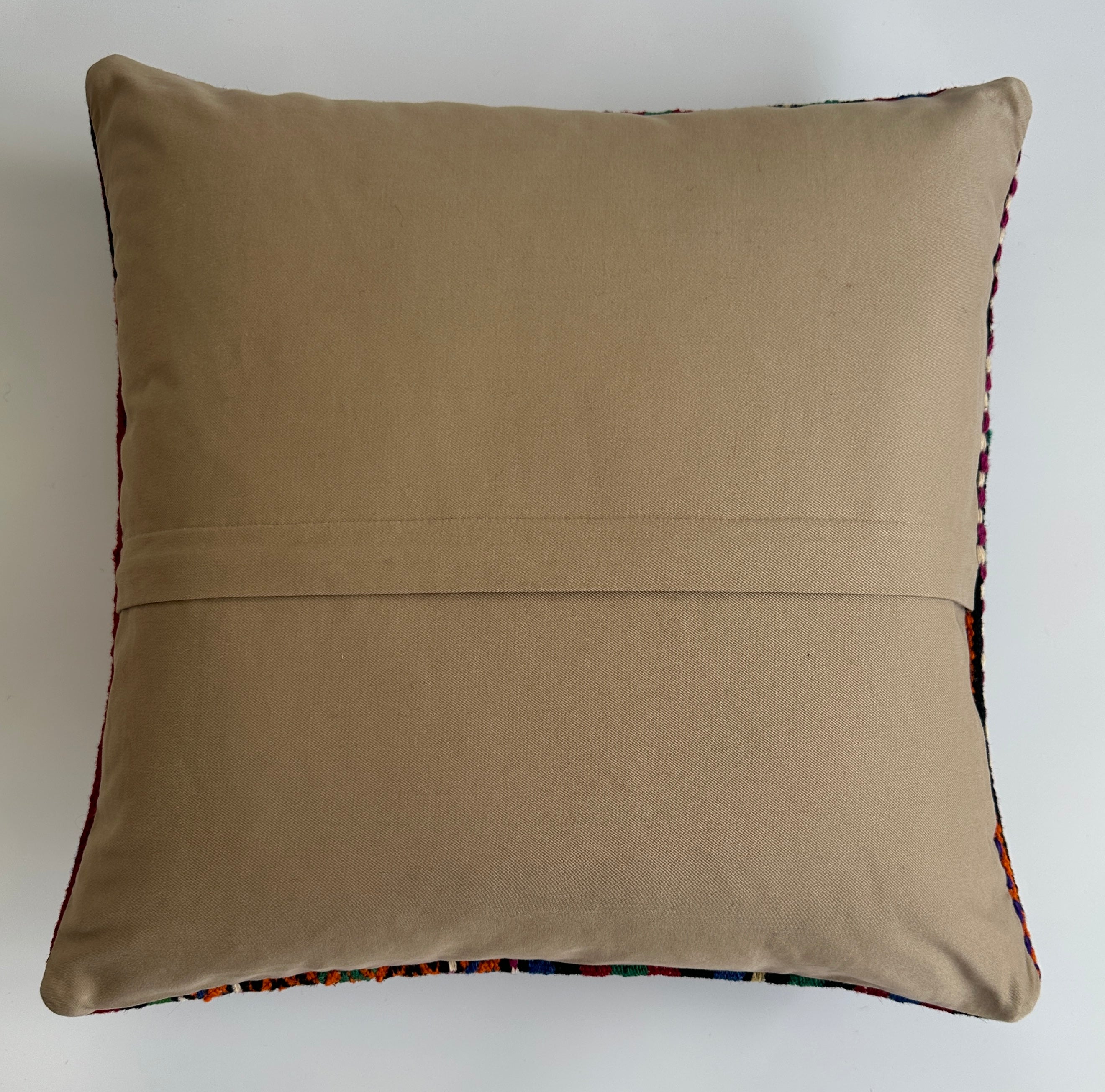 Handmade Multicolour Turkish Rug Cushion Cover 18''x18'' / 44x44 CM