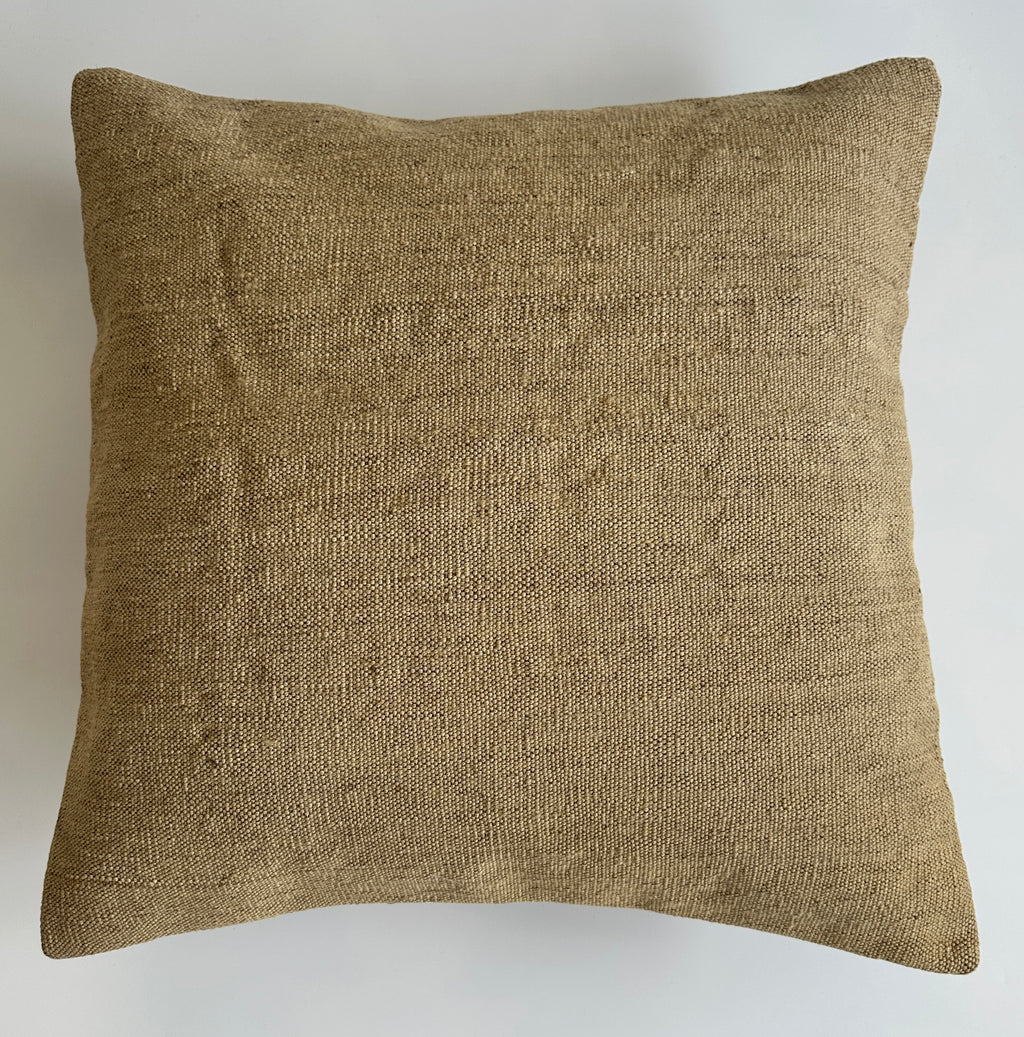 Handmade Textured Beige Turkish Rug Cushion Cover 18''x18'' / 45x44 CM