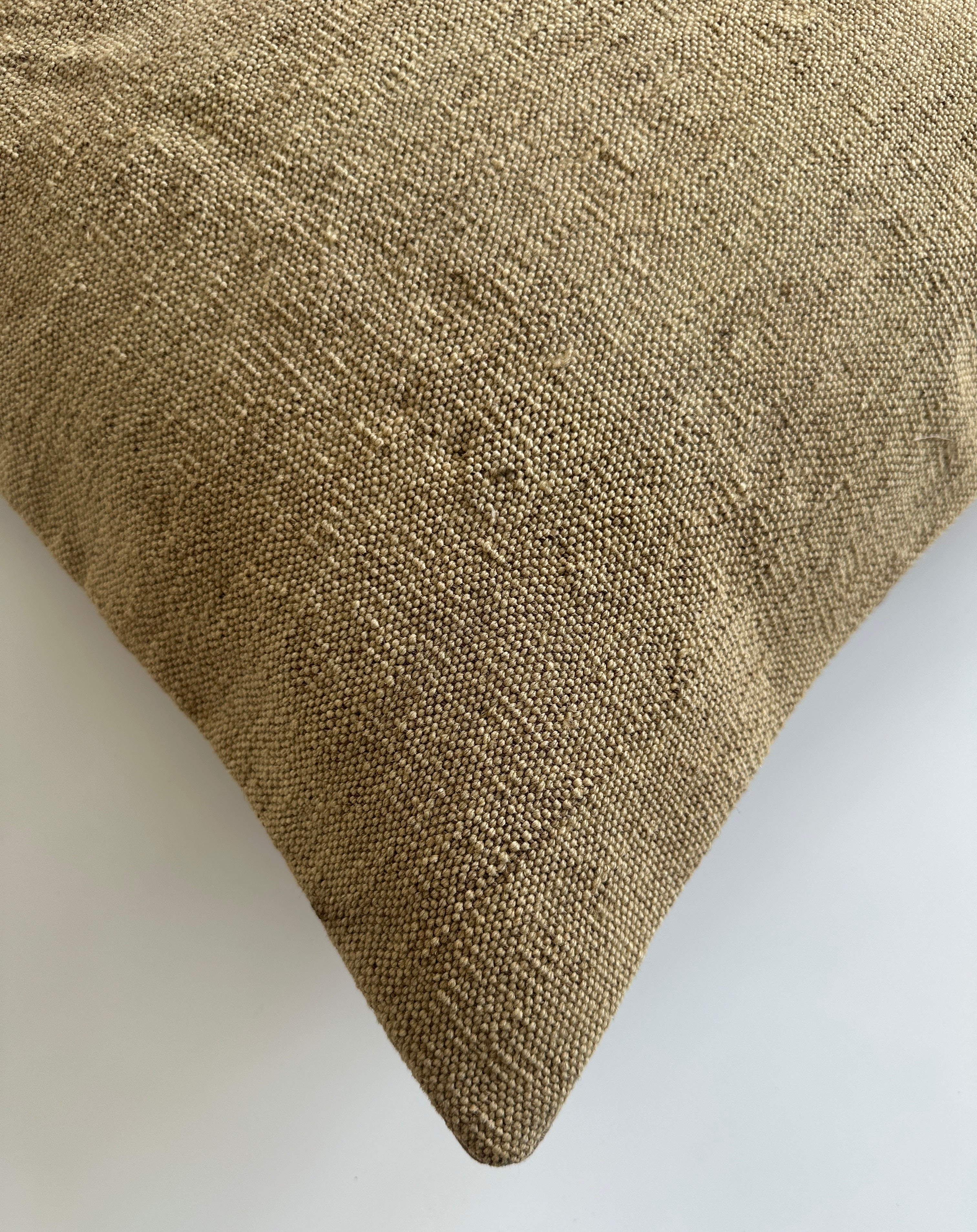 Handmade Textured Beige Turkish Rug Cushion Cover 18''x18'' / 45x44 CM