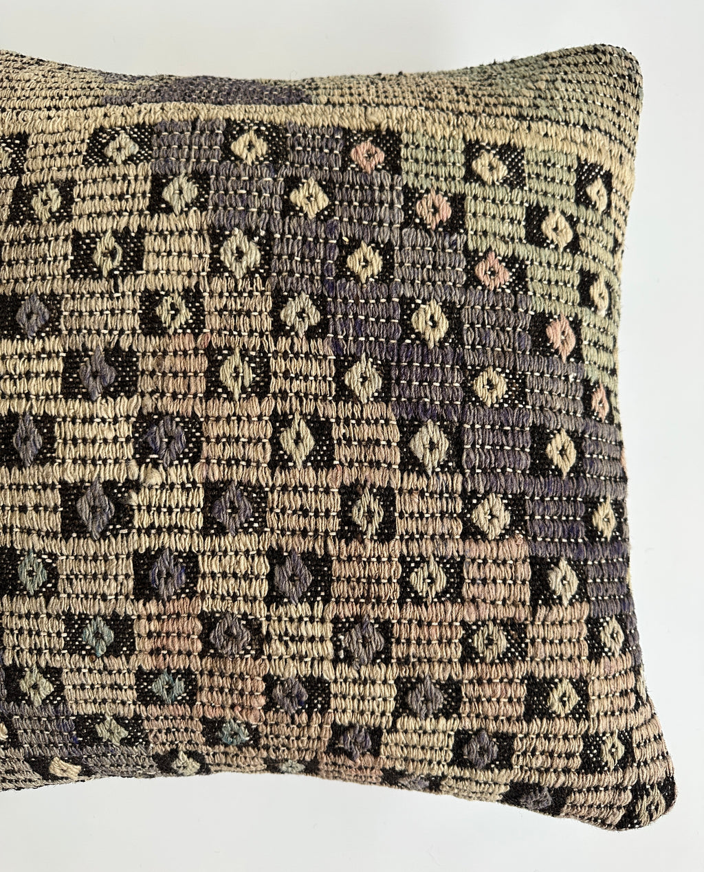 Handmade Multicolour Turkish Rug Cushion Cover 18''x18'' / 45x44 CM