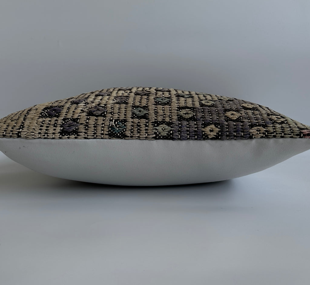 Handmade Multicolour Turkish Rug Cushion Cover 18''x18'' / 45x44 CM