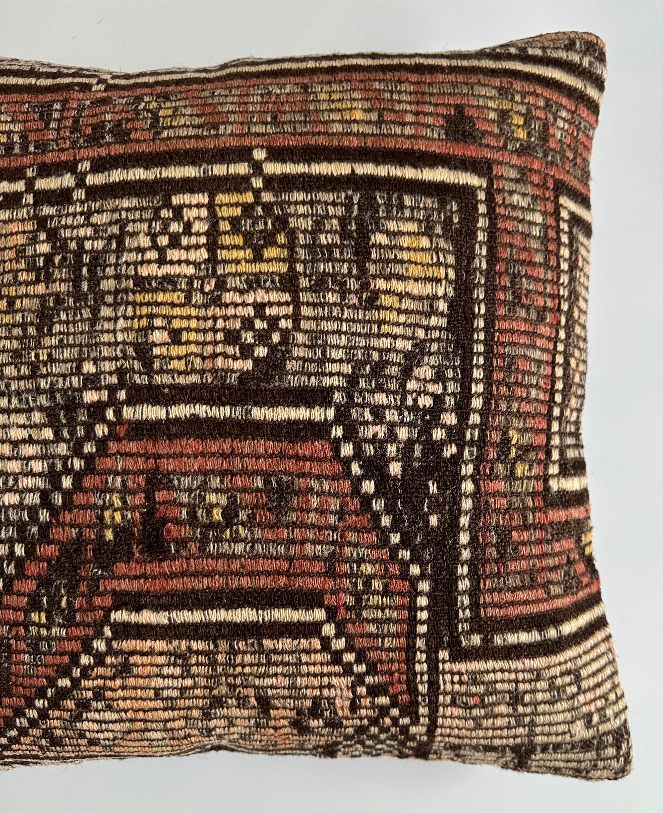 Handmade Multicolour Turkish Rug Cushion Cover 18''x18'' / 45x45 CM