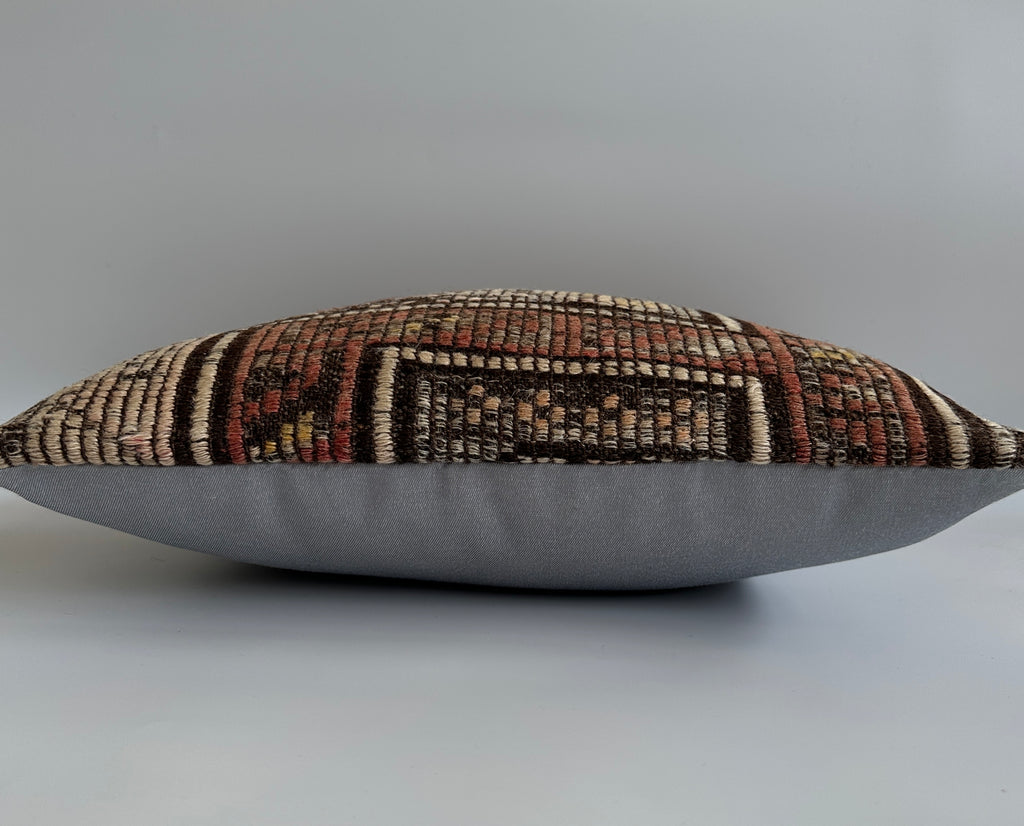 Handmade Multicolour Turkish Rug Cushion Cover 18''x18'' / 45x45 CM