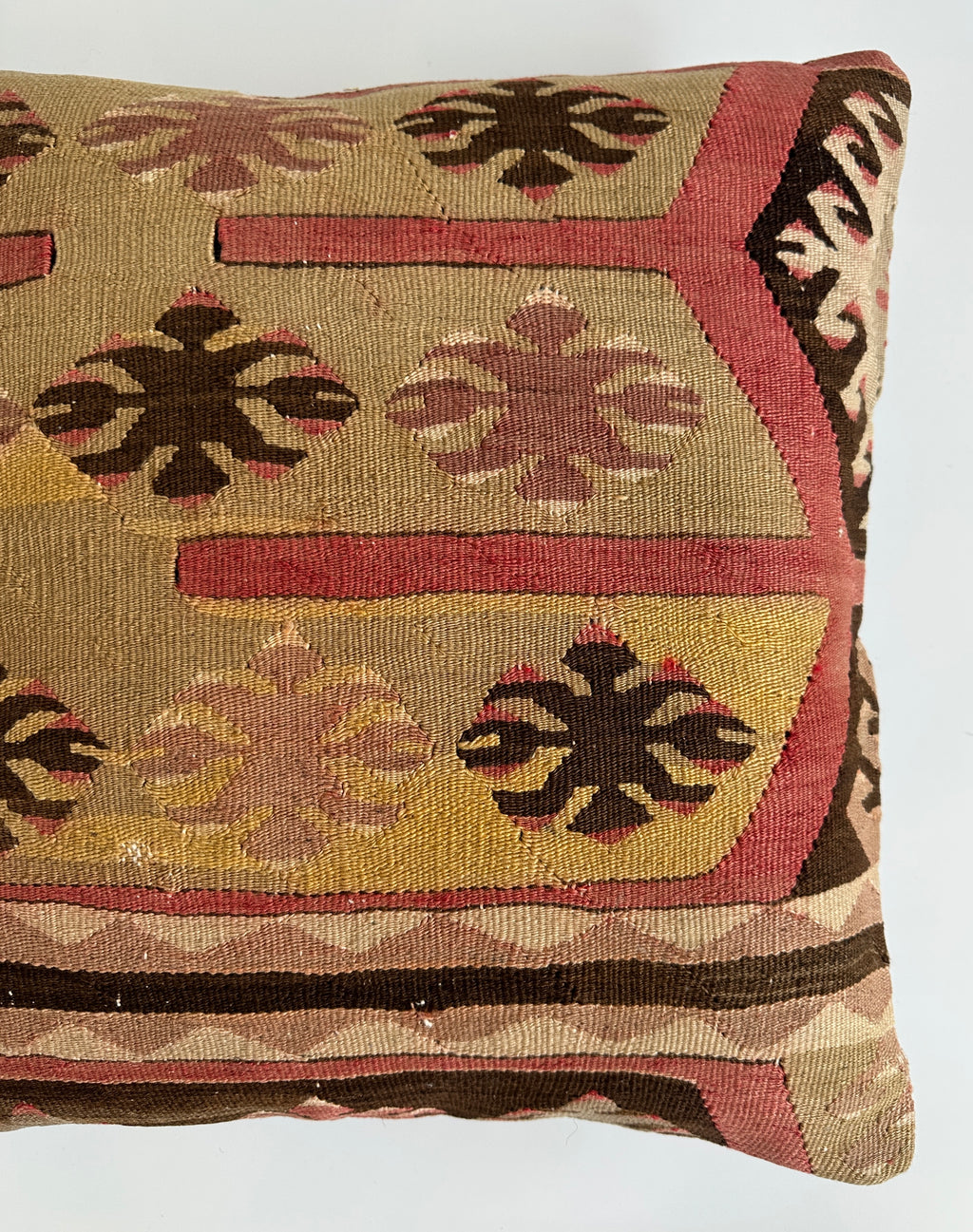 Handmade Multicolour Turkish Rug Cushion Cover 18''x18'' / 46x45 CM