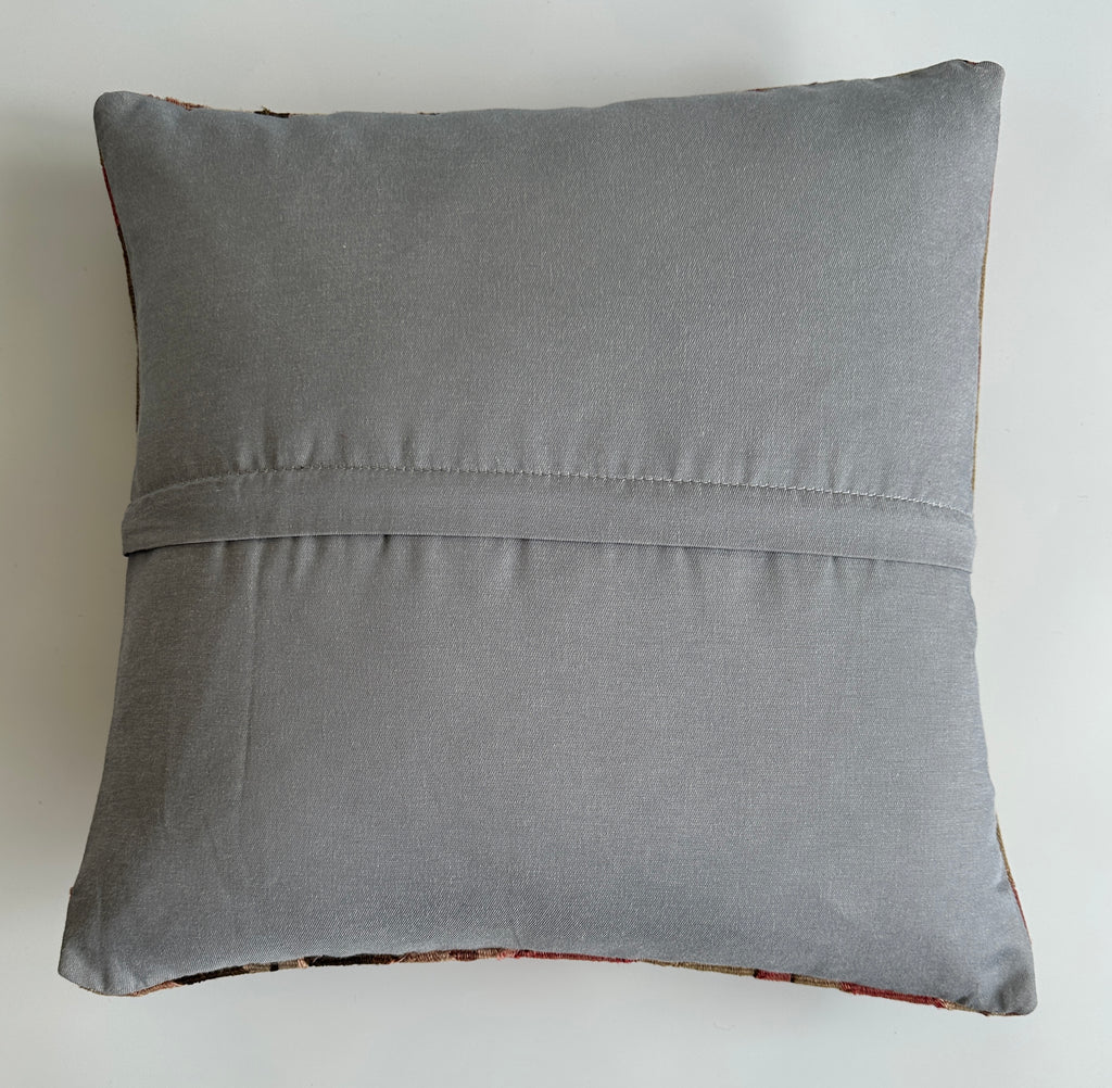 Handmade Multicolour Turkish Rug Cushion Cover 18''x18'' / 46x45 CM