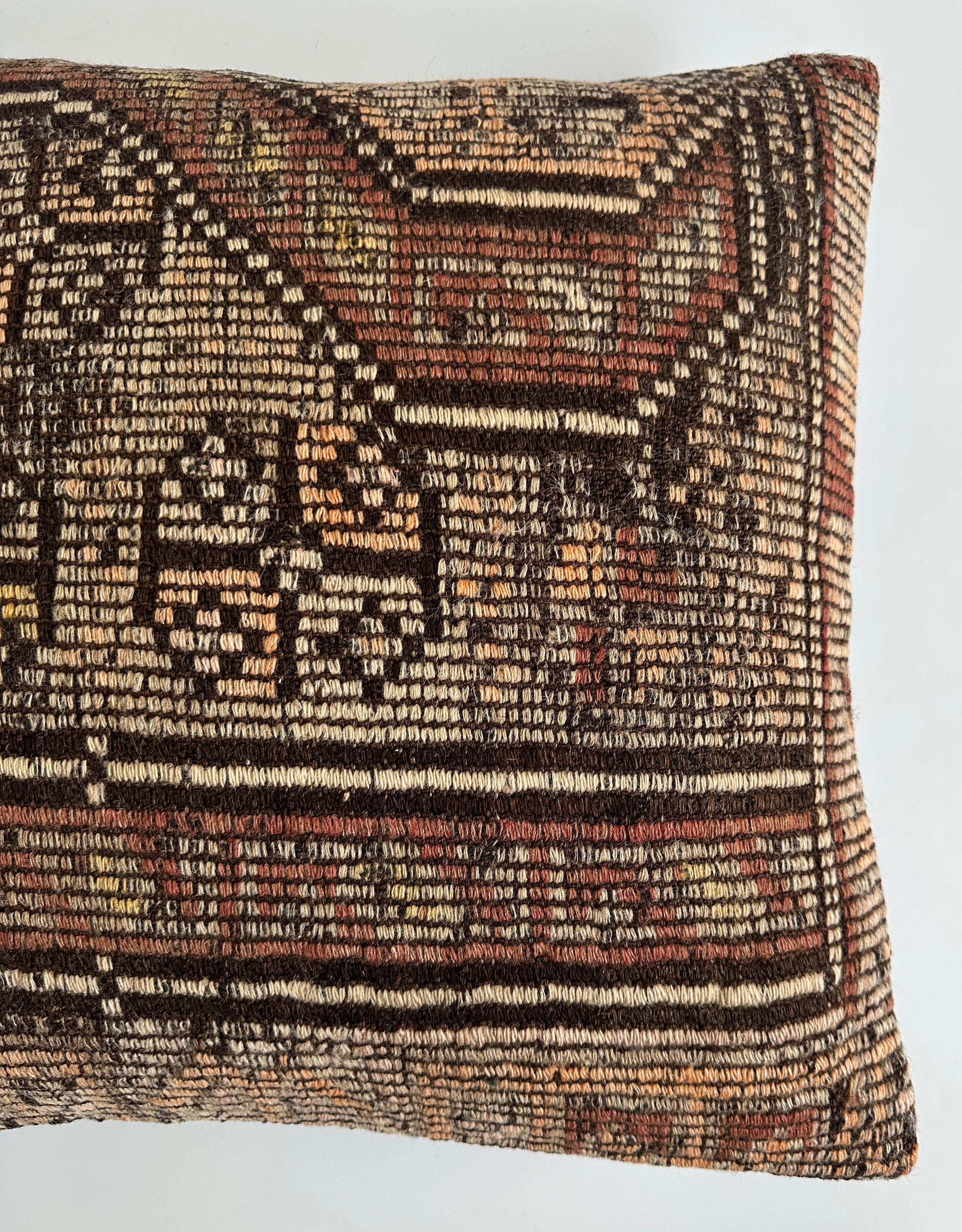 Handmade Multicolour Turkish Rug Cushion Cover 18''x18'' / 46x45 CM