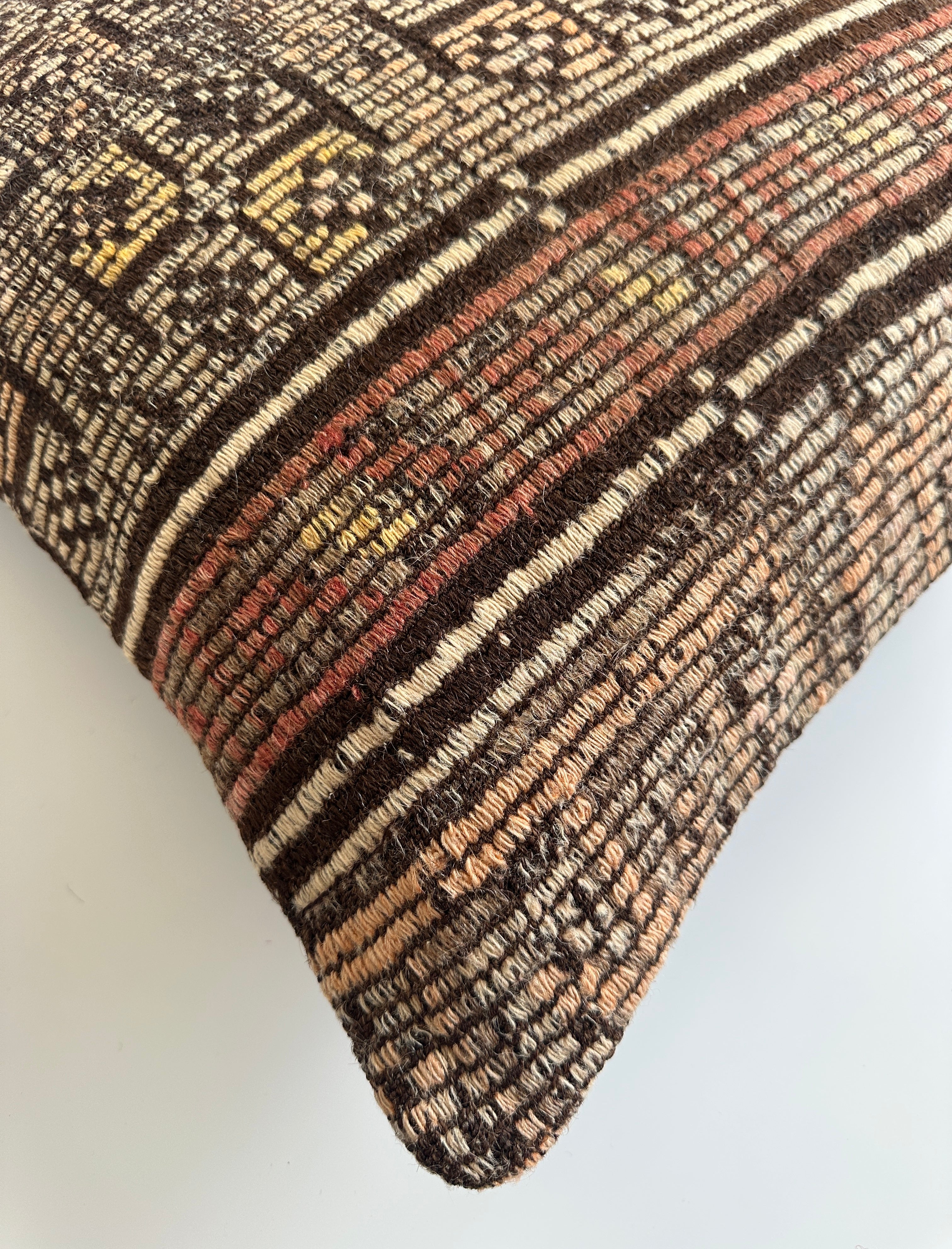 Handmade Multicolour Turkish Rug Cushion Cover 18''x18'' / 46x45 CM