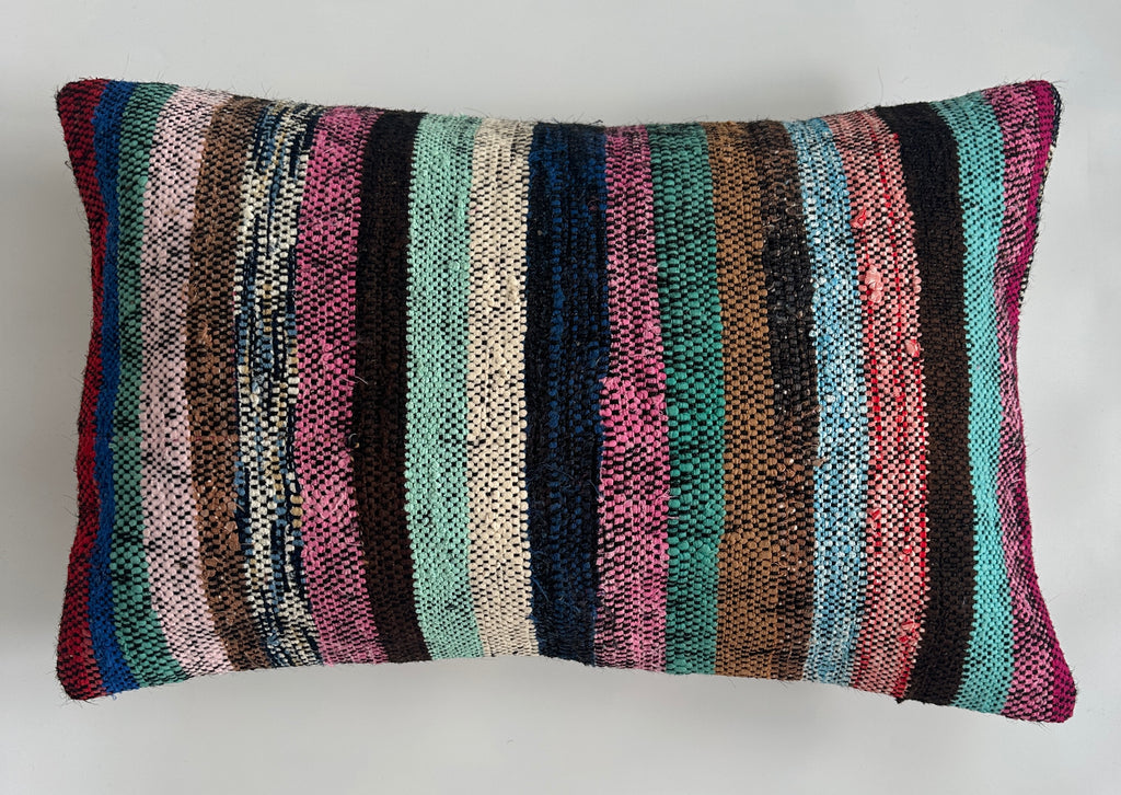 Multicolour Turkish Rug Cushion Cover 24''x16'' / 60x40 CM