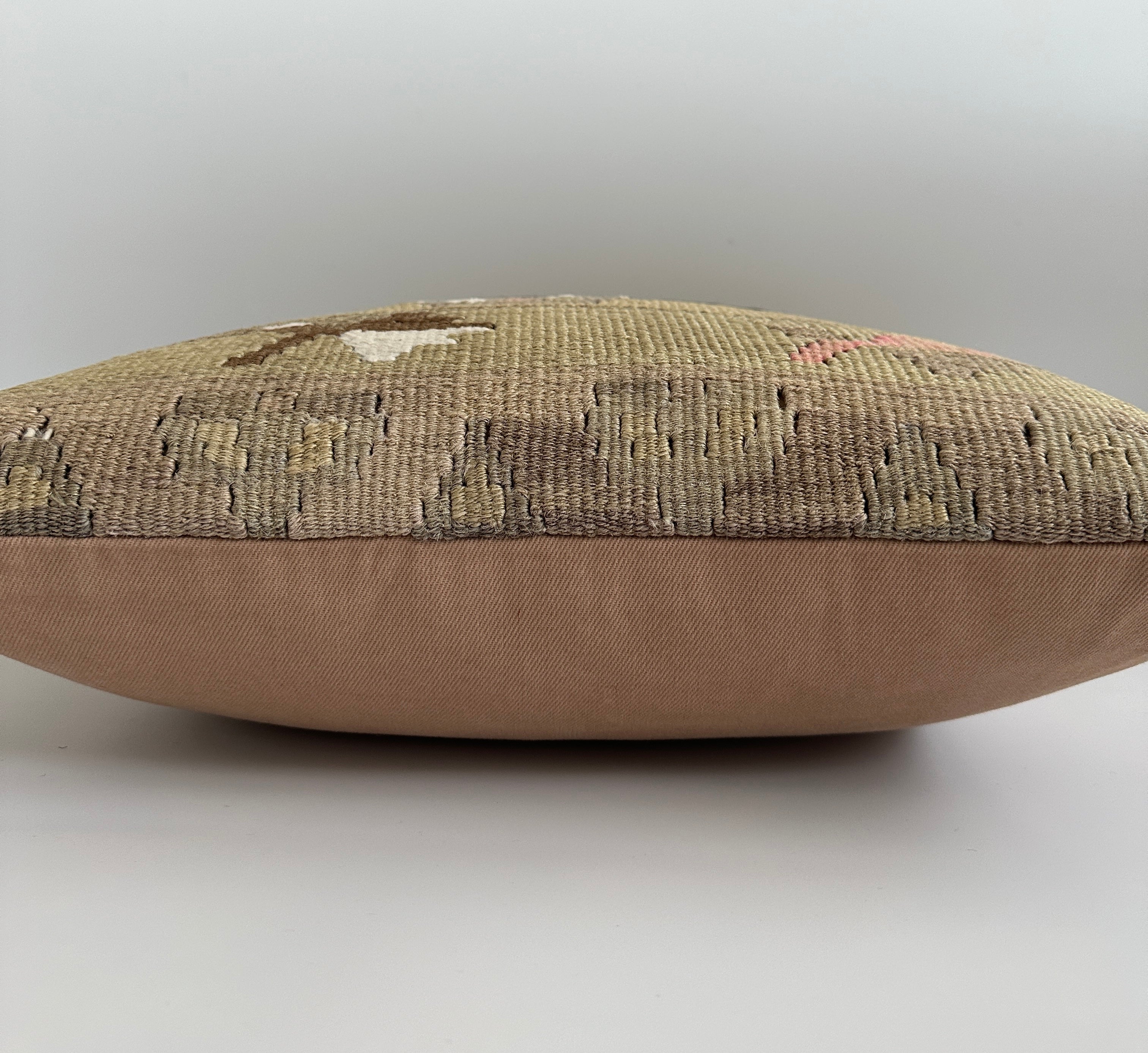 Handmade Multicolour Turkish Rug Cushion Cover 18''x18'' / 45x45 CM