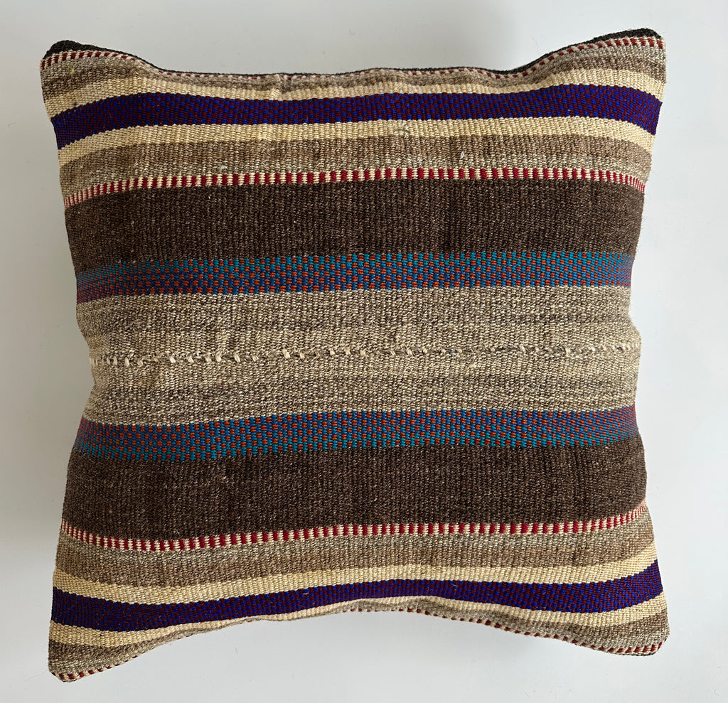 Handmade Multicolour Turkish Rug Cushion Cover 20''x20'' / 50x50 CM