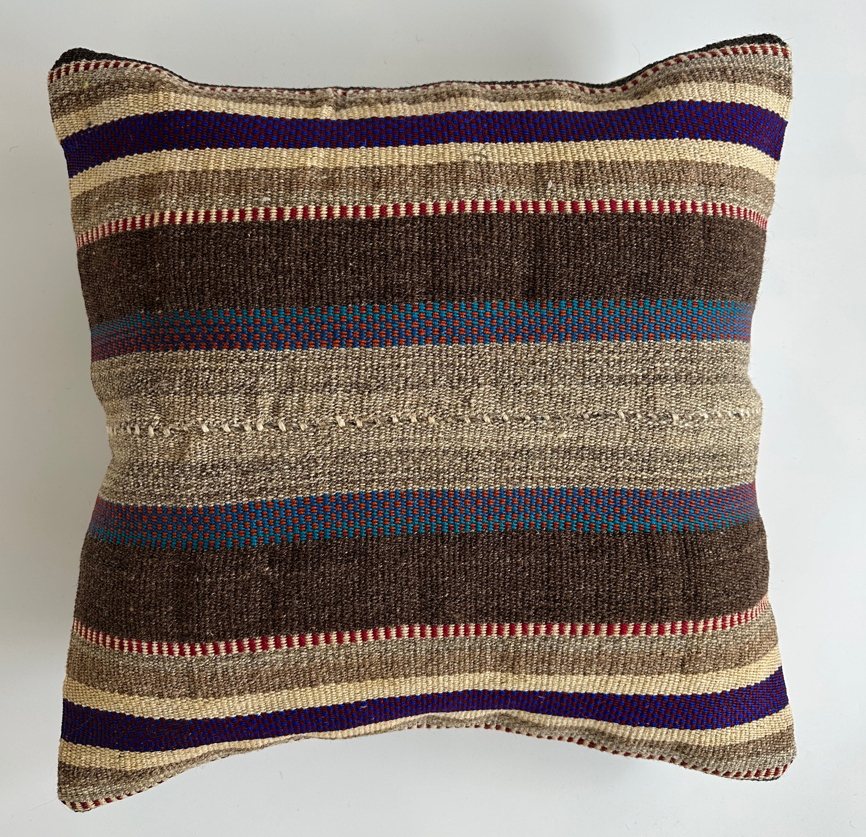 Handmade Multicolour Turkish Rug Cushion Cover 20''x20'' / 50x50 CM