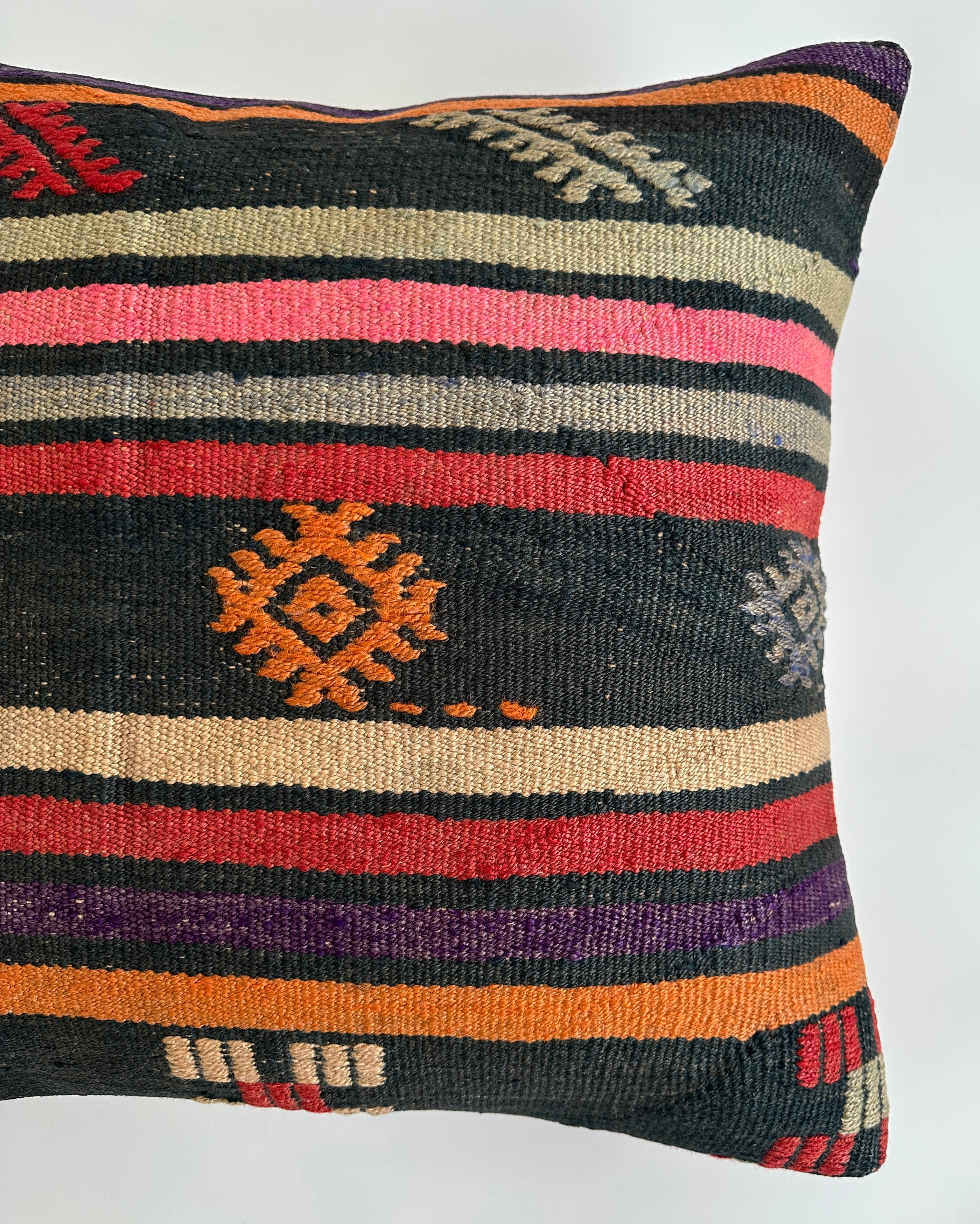 Handmade Multicolour Turkish Rug Cushion Cover 20''x20'' / 50x50 CM