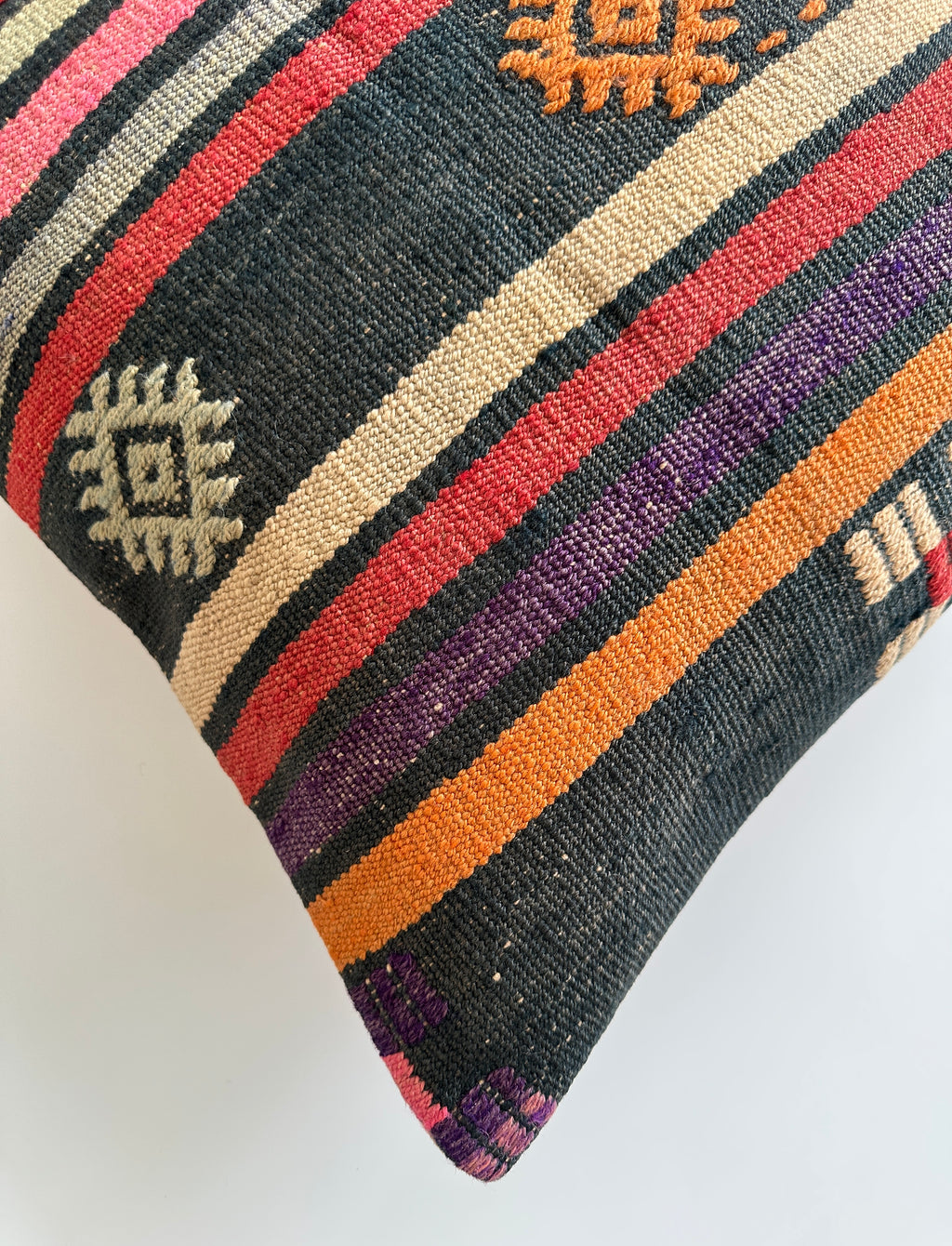 Handmade Multicolour Turkish Rug Cushion Cover 20''x20'' / 50x50 CM