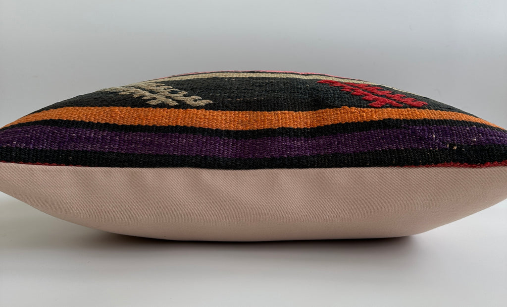 Handmade Multicolour Turkish Rug Cushion Cover 20''x20'' / 50x50 CM