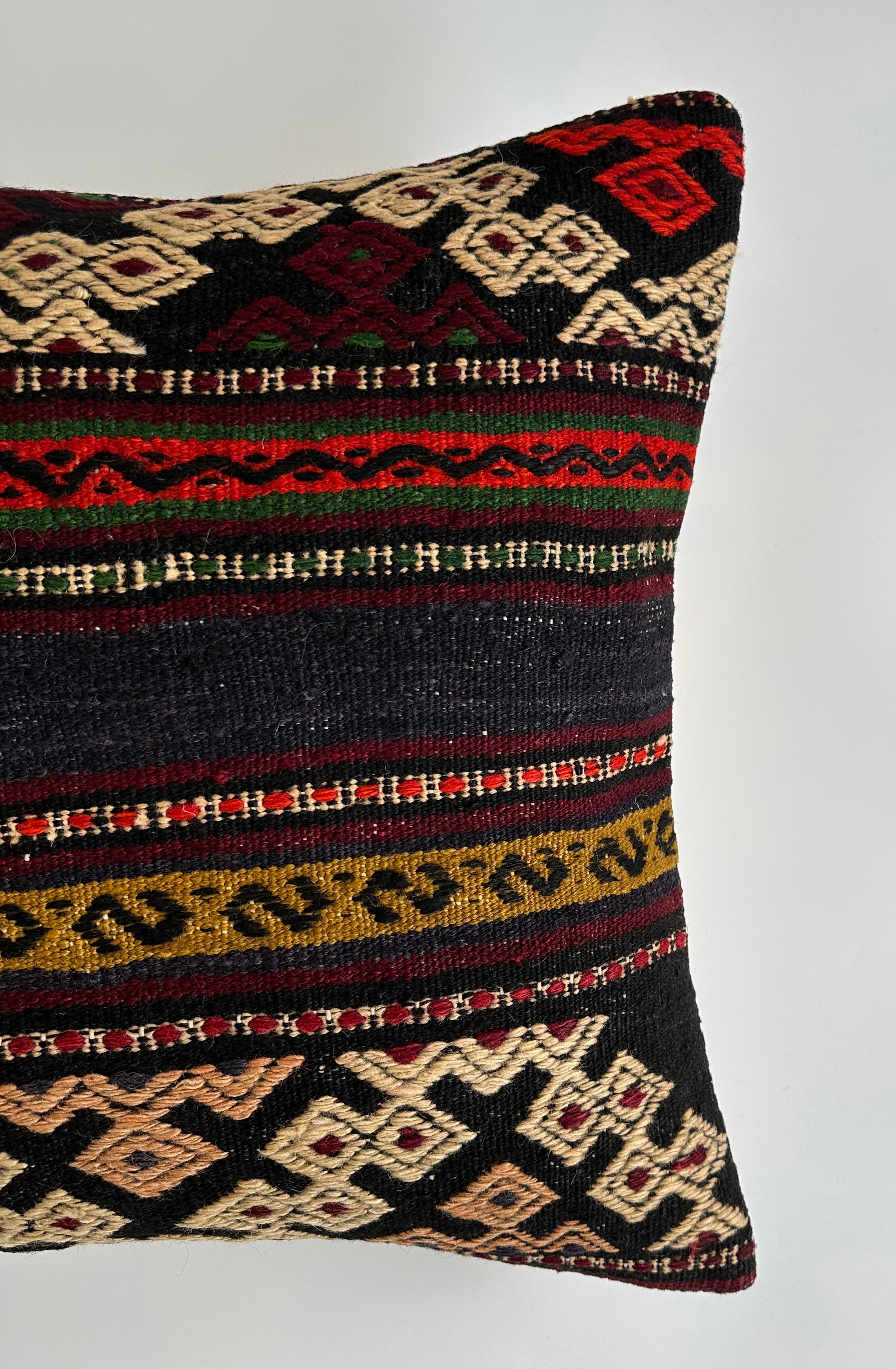 Handmade Multicolour Turkish Rug Cushion Cover 20''x20'' / 50x50 CM