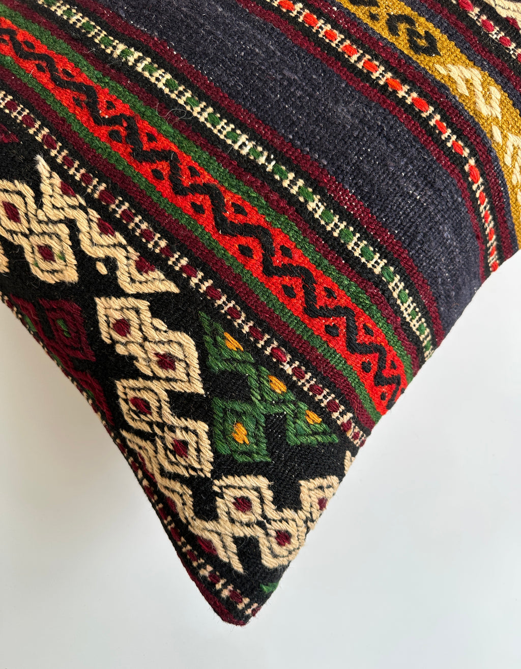 Handmade Multicolour Turkish Rug Cushion Cover 20''x20'' / 50x50 CM