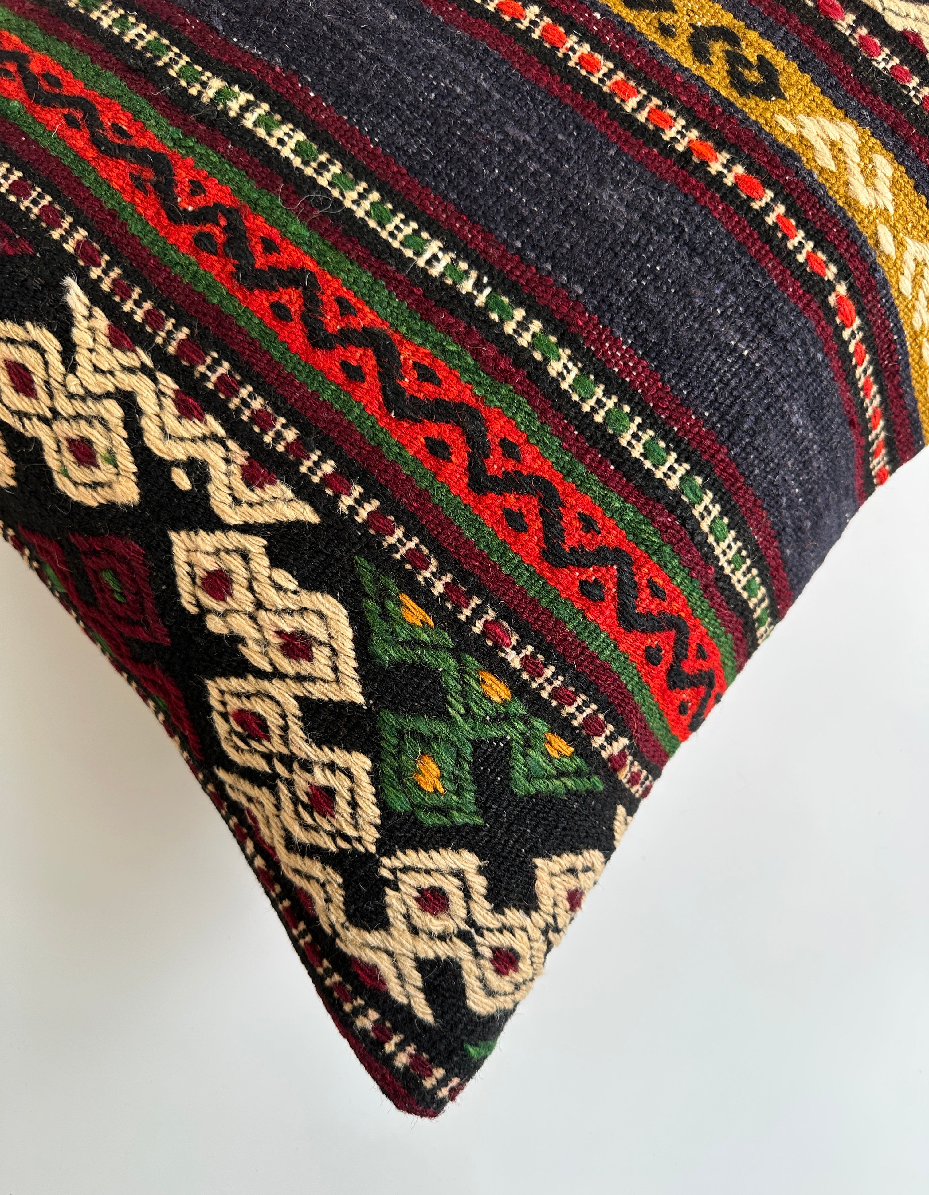 Handmade Multicolour Turkish Rug Cushion Cover 20''x20'' / 50x50 CM